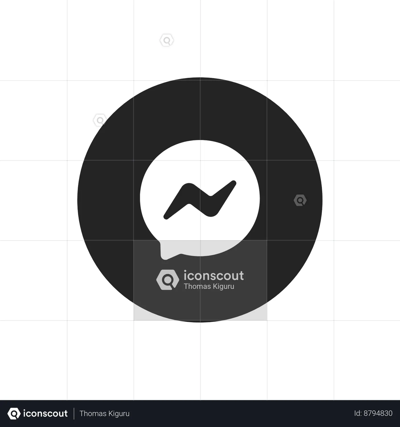 FacebookMessenger Logo Animated Logo download in JSON, LOTTIE or MP4