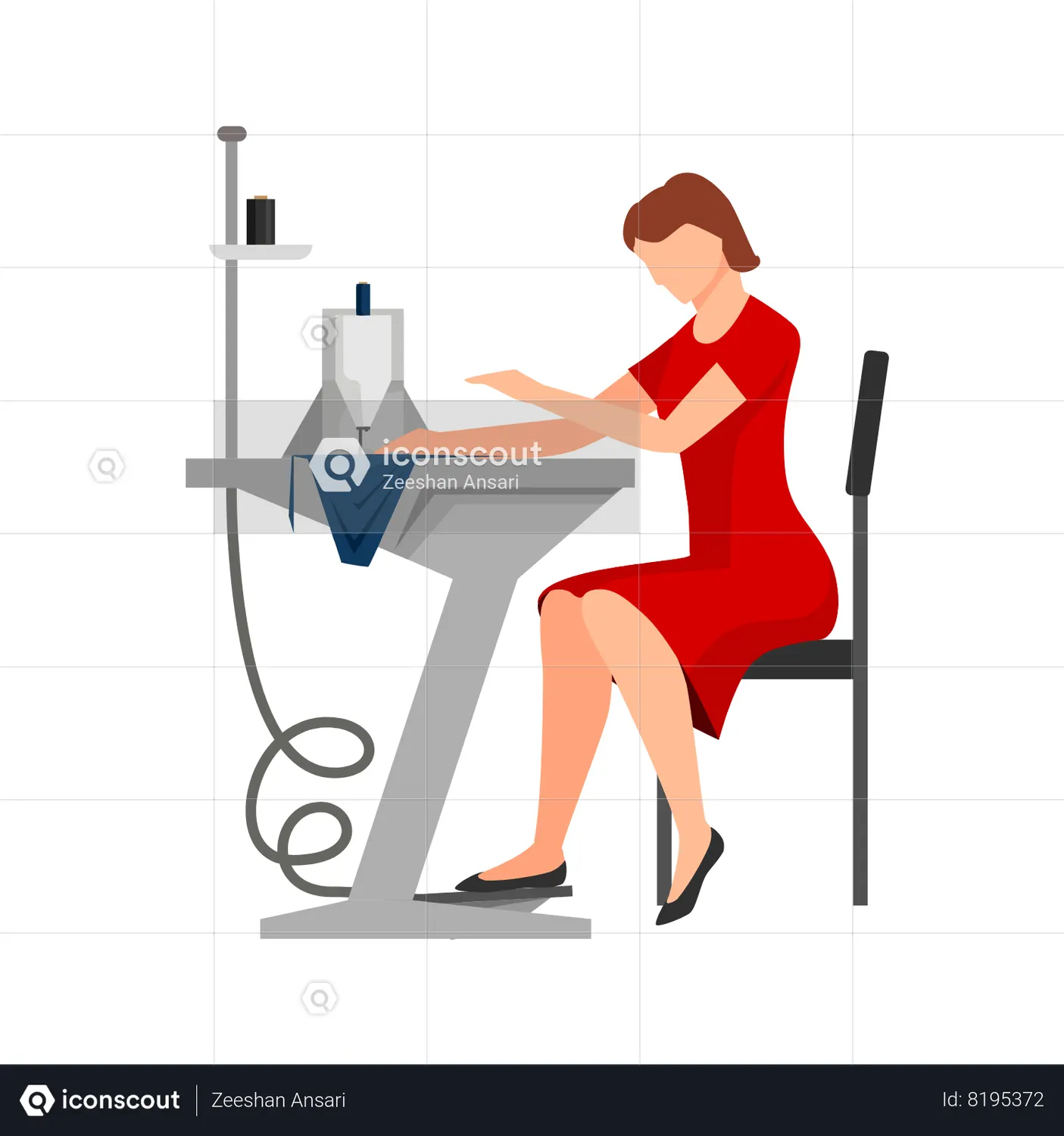 Factory Worker Sewing Cover Sheets Animation - Free Download Industry Animations | IconScout