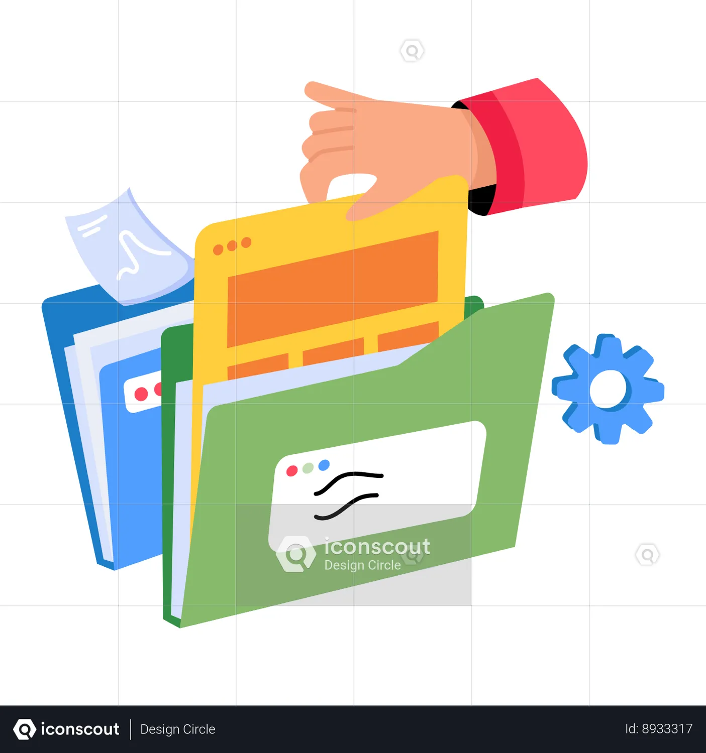 Files And Folders Arrangement Animated Icon download in JSON, LOTTIE or ...