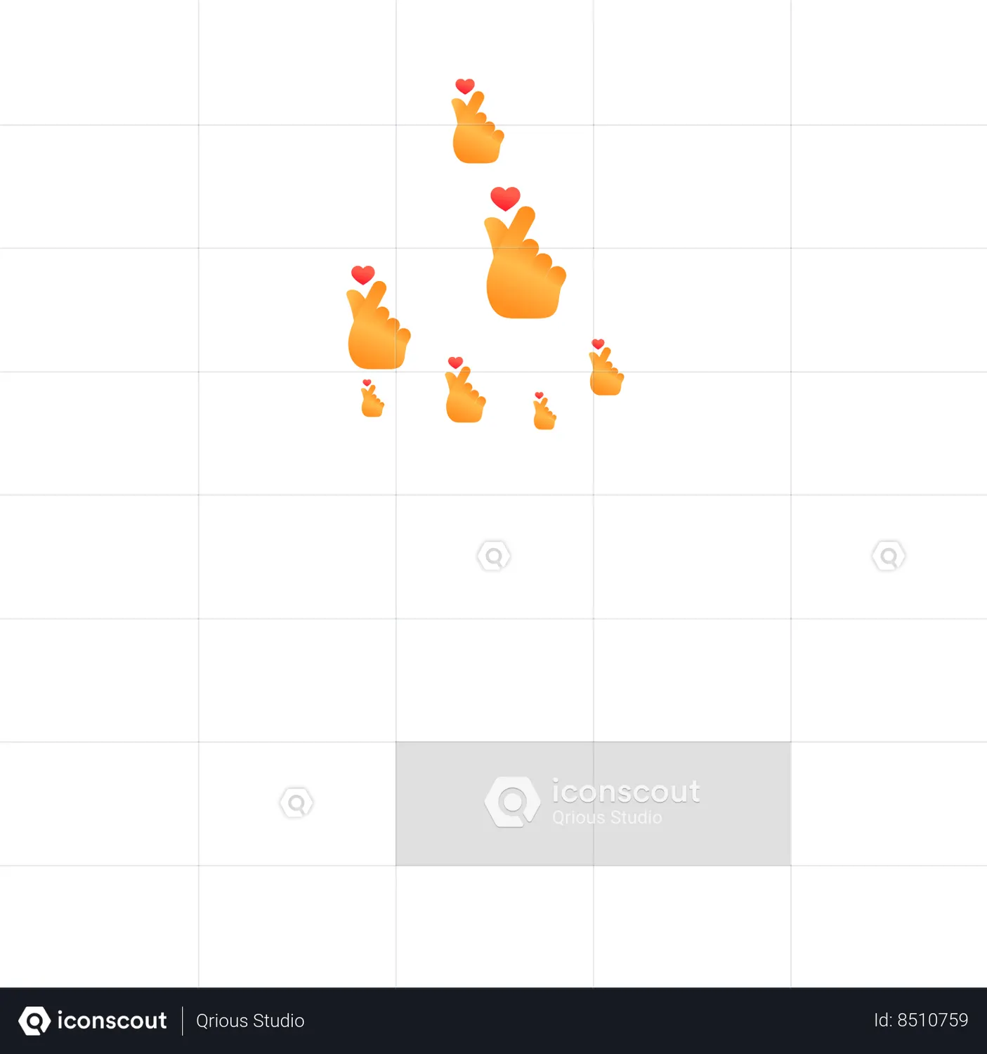 Finger Heart Emoji Animated Icon Free Download Sign & Symbols