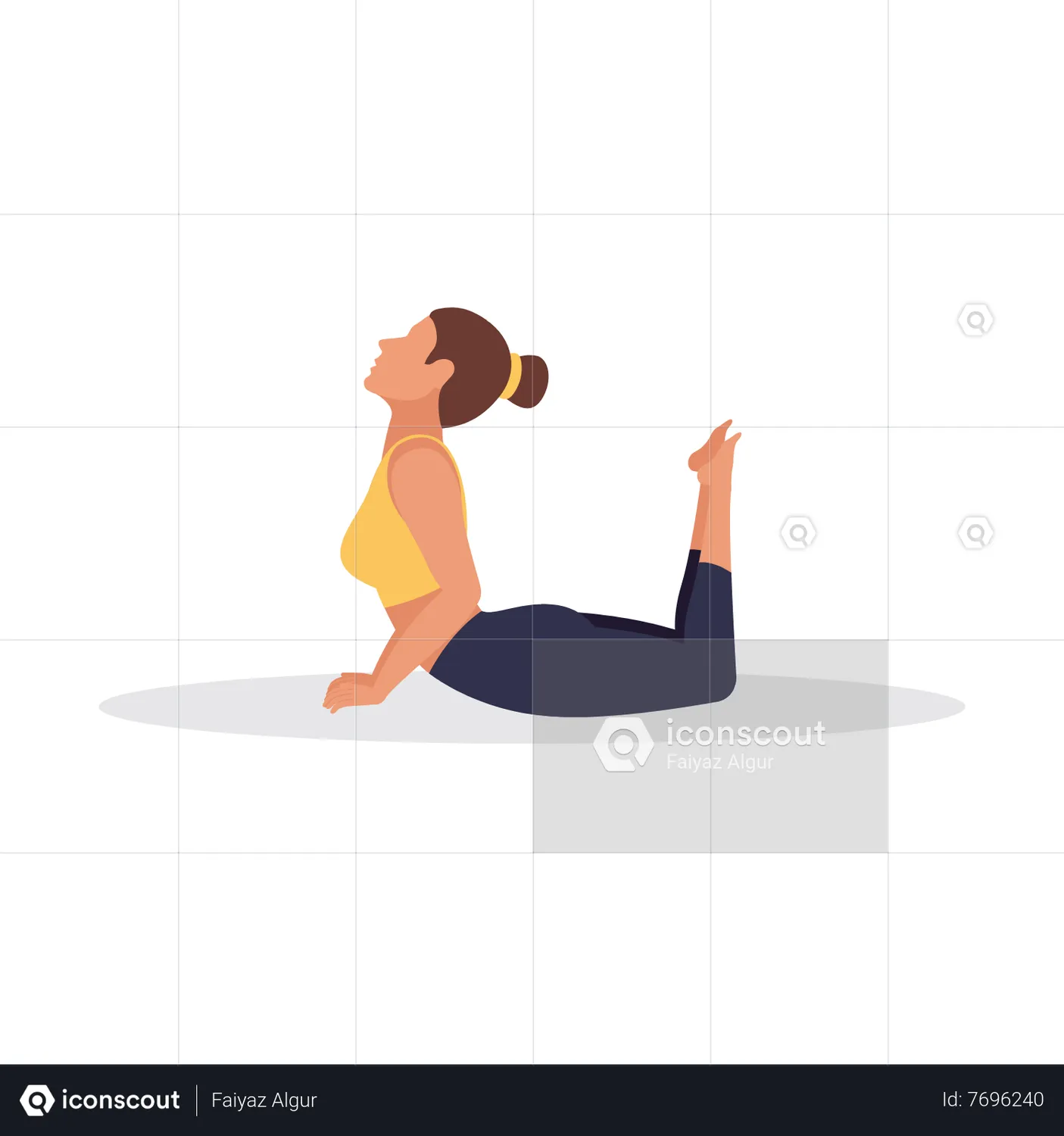 Fitness Girl Doing Upward Dog Pose Animation - Free Download Gym ...