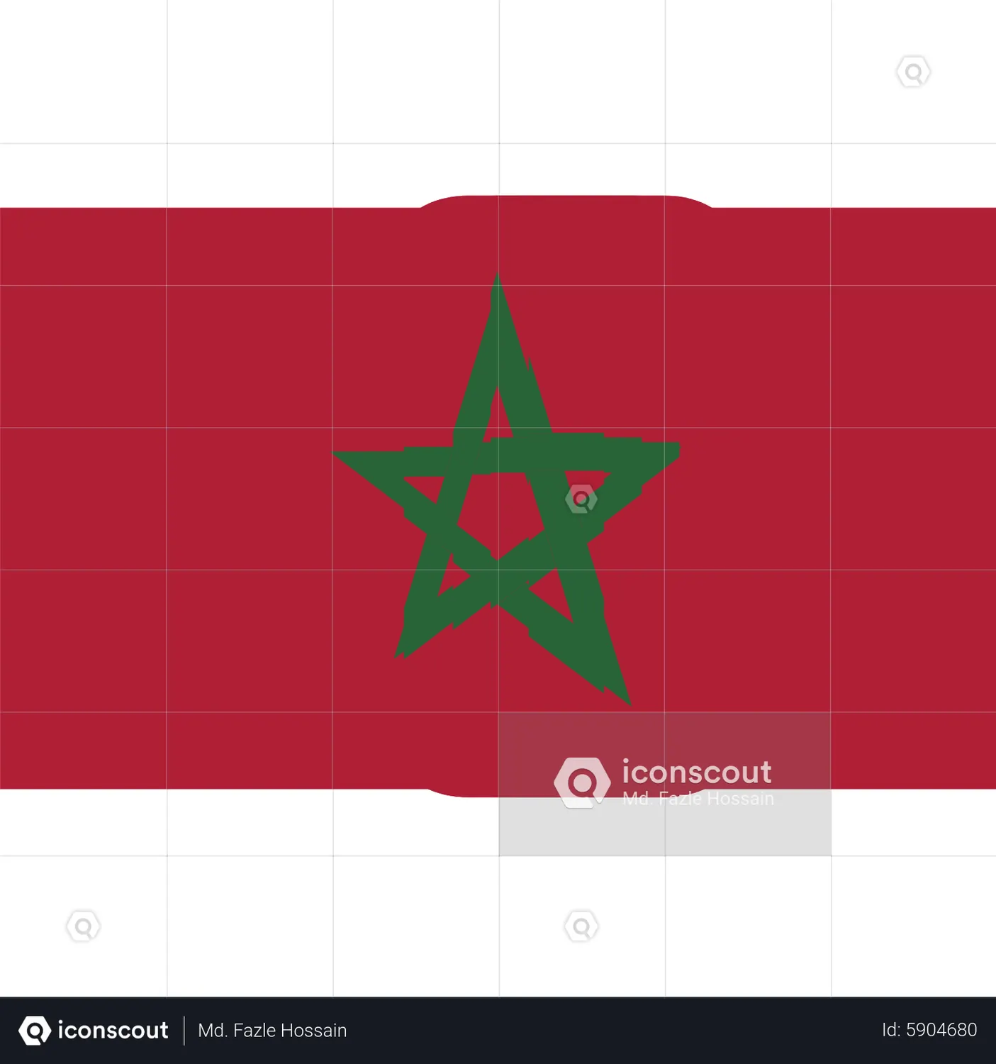 Flag Of Morocco Flag Animated Icon download in JSON, LOTTIE or MP4 format