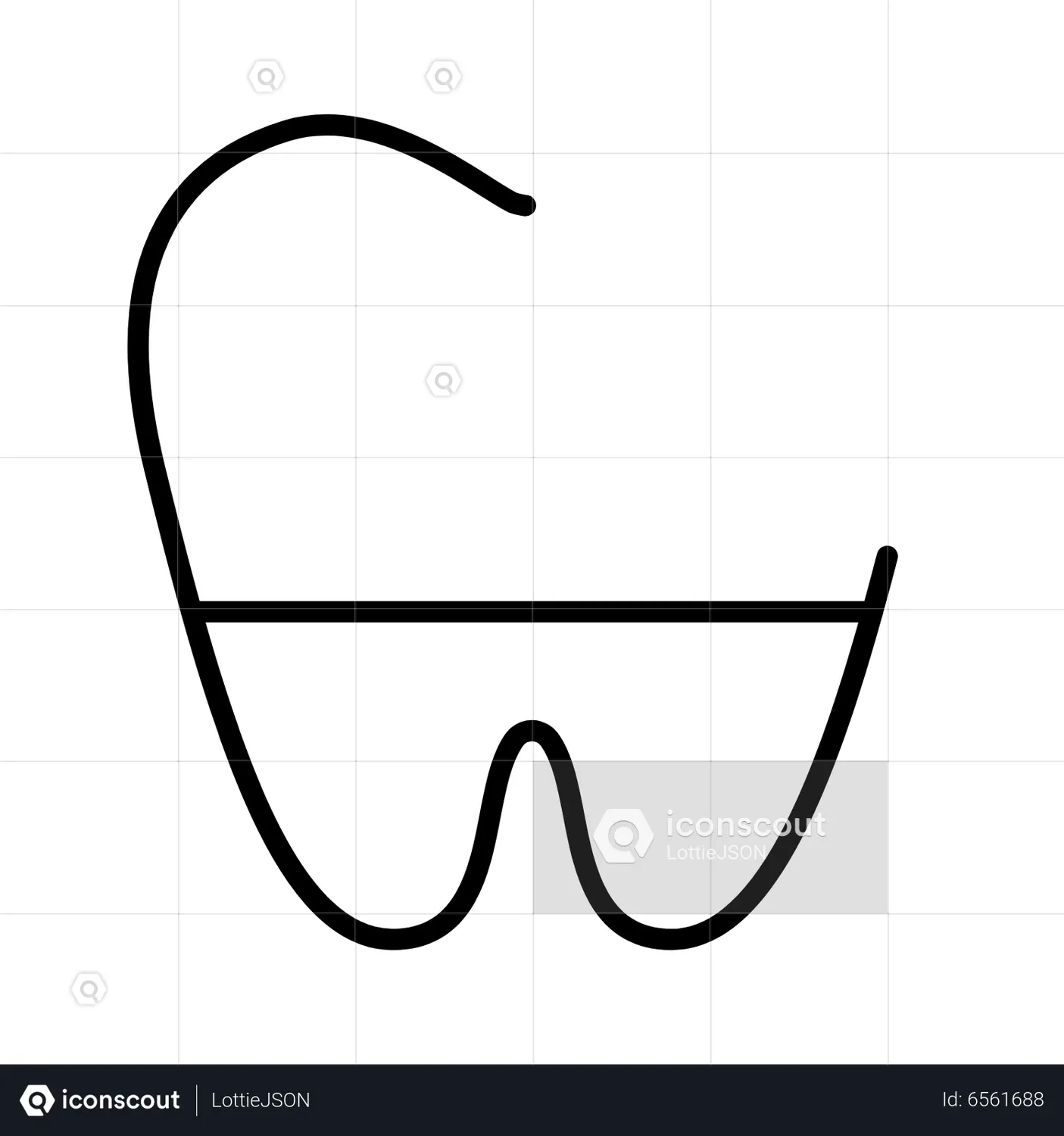 Flat teeth Animated Icon download in JSON, LOTTIE or MP4 format