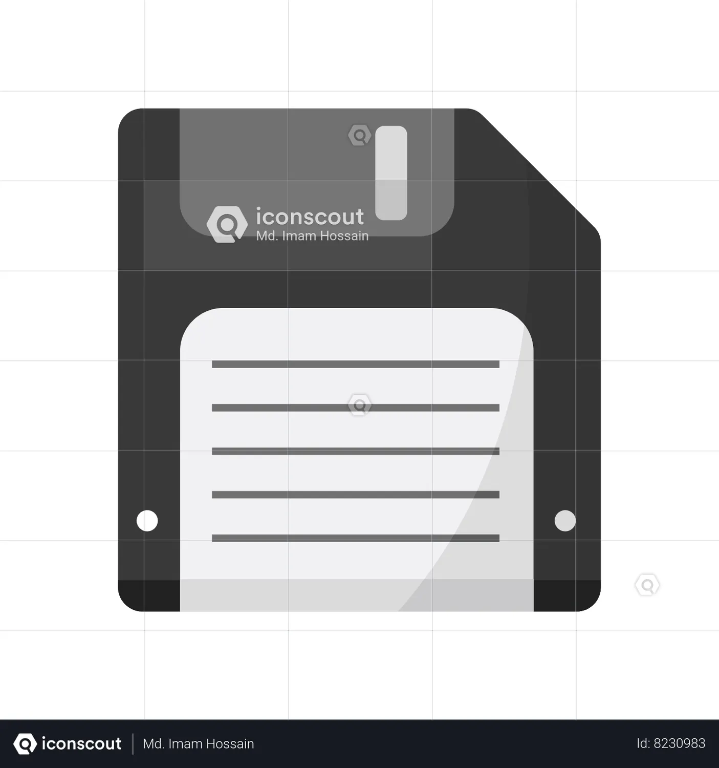Floppy Disk Animated Icon download in JSON, LOTTIE or MP4 format