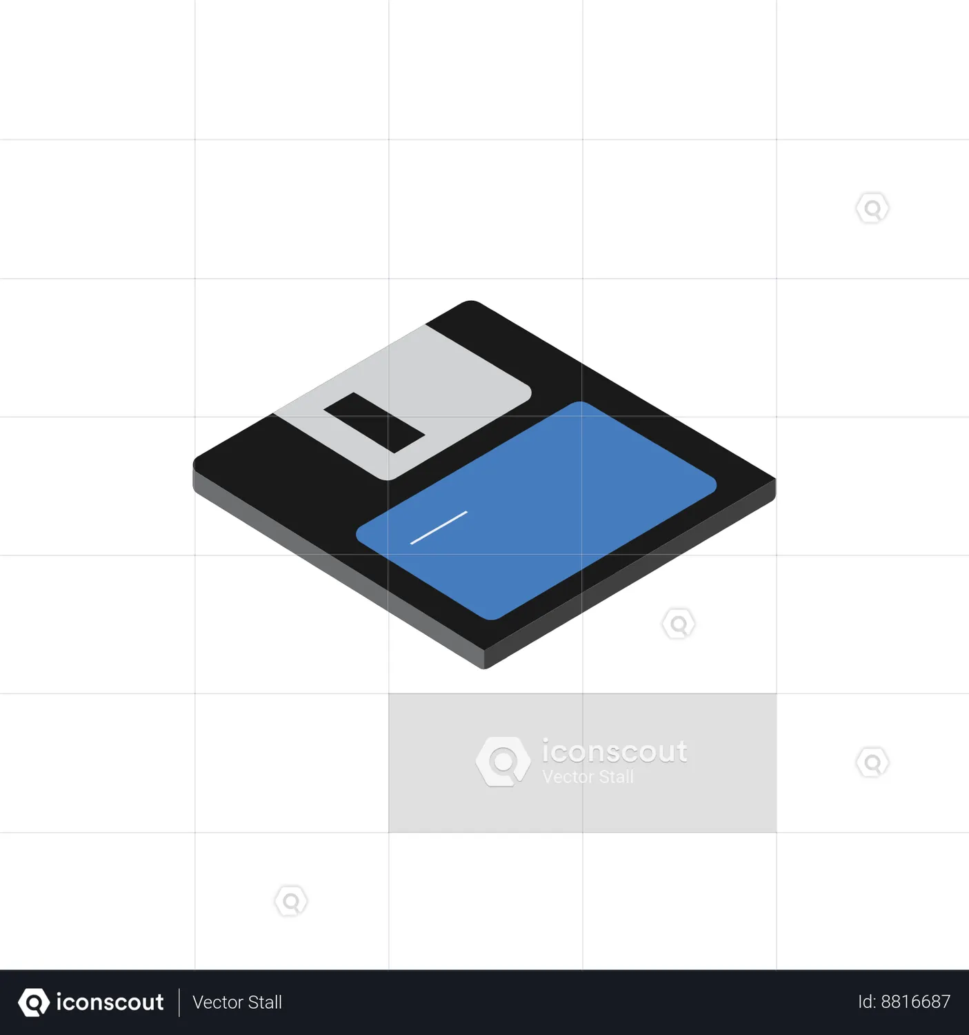 Floppy Disk Animated Icon download in JSON, LOTTIE or MP4 format