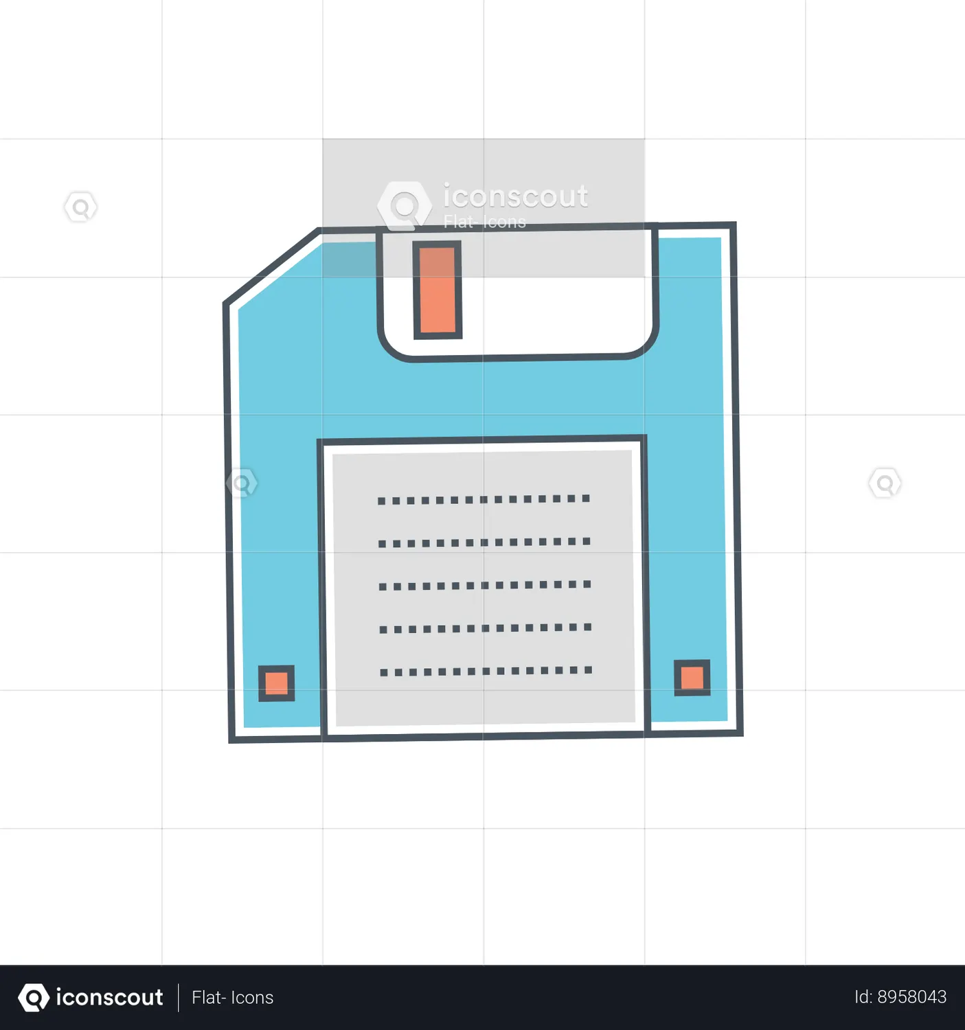 Floppy Disk Animated Icon download in JSON, LOTTIE or MP4 format