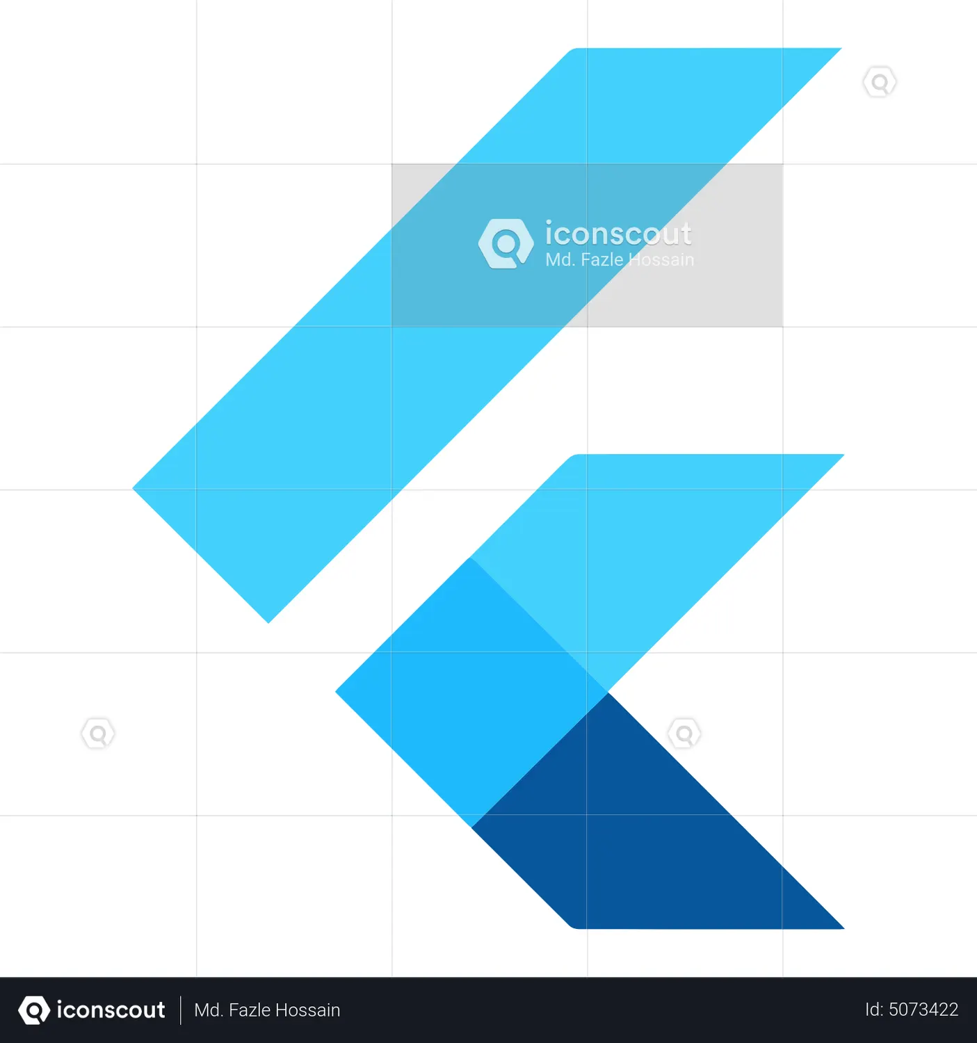Flutter logo Animated Illustration download in JSON, LOTTIE or MP4 format