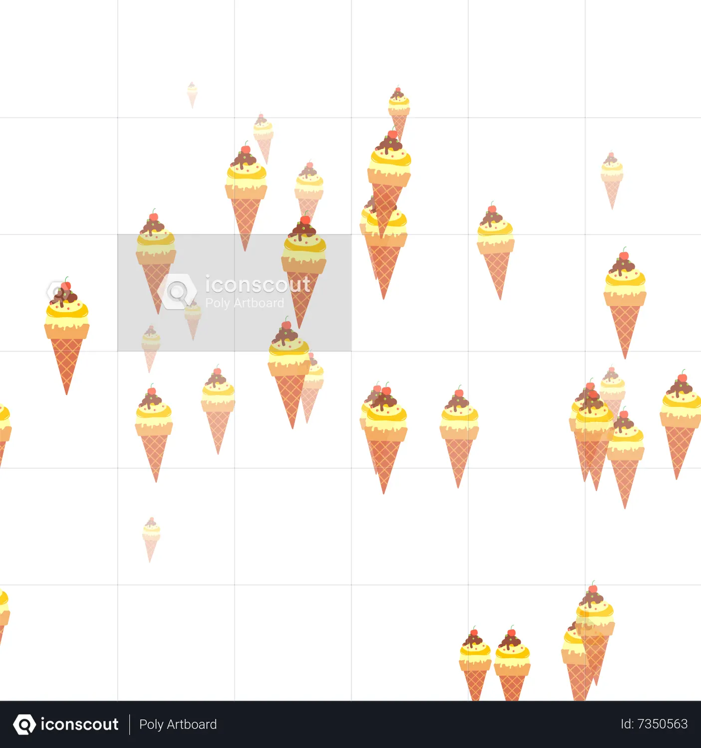 Flying Ice Cream Animated Icon - Free Download Entertainment Animated ...