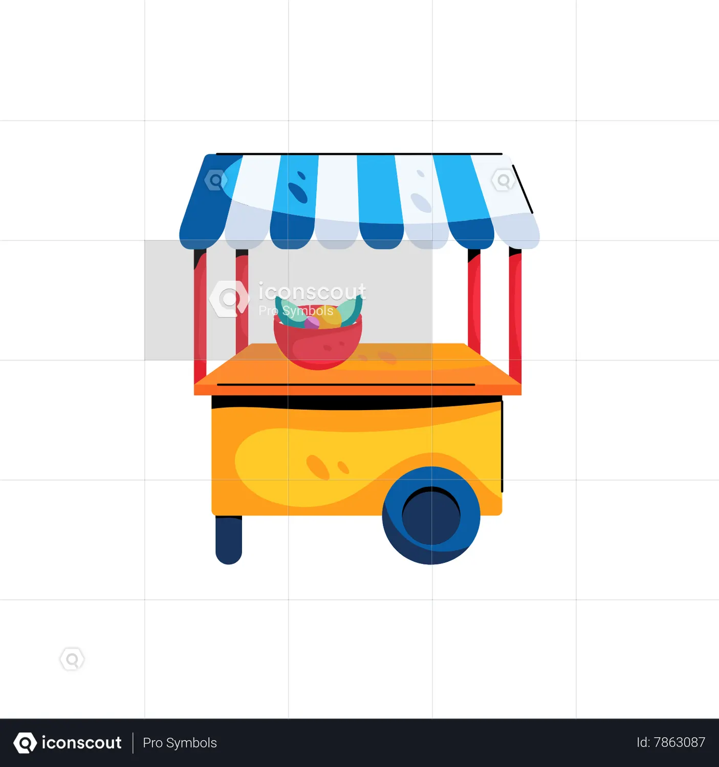 Food Booth Animated Icon download in JSON, LOTTIE or MP4 format