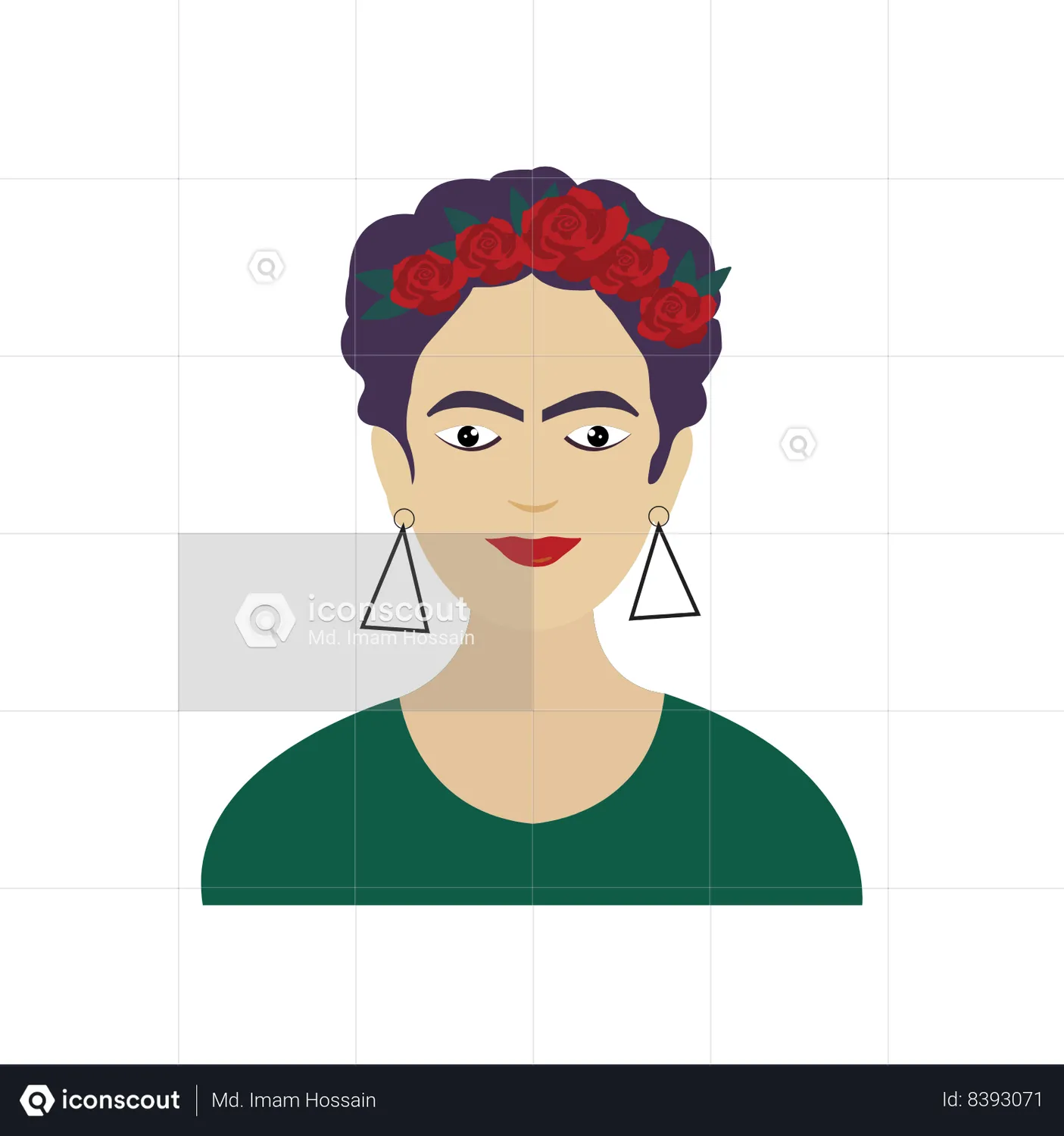 Frida Kahlo Animated Icon download in JSON, LOTTIE or MP4 format