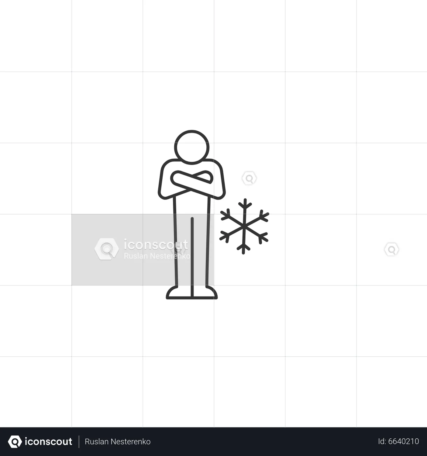 Frozen man Animated Icon download in JSON, LOTTIE or MP4 format