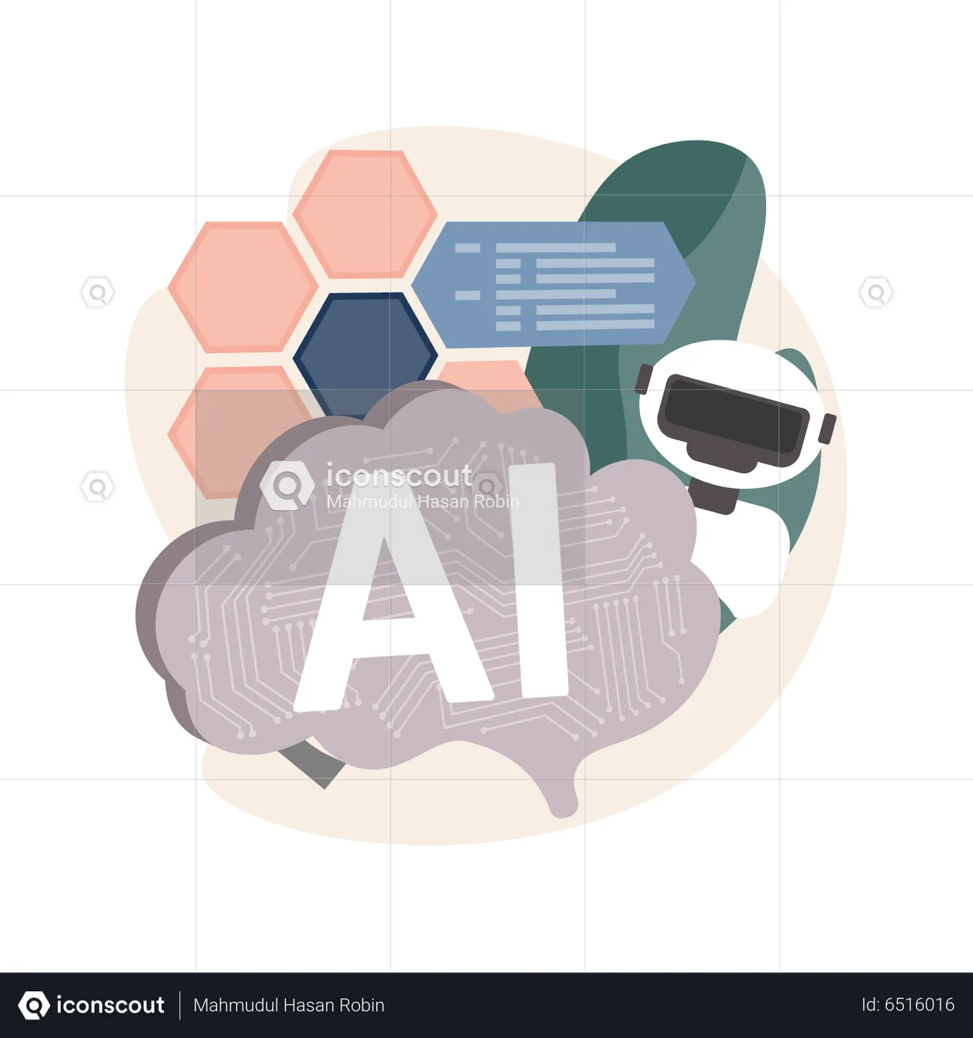 Future Robot Animated Illustration download in JSON, LOTTIE or MP4 format