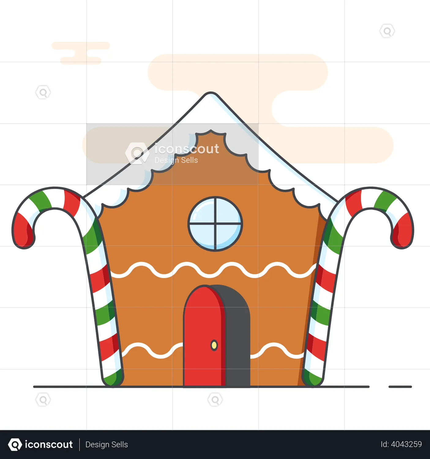 Ginger house Animated Icon download in JSON, LOTTIE or MP4 format