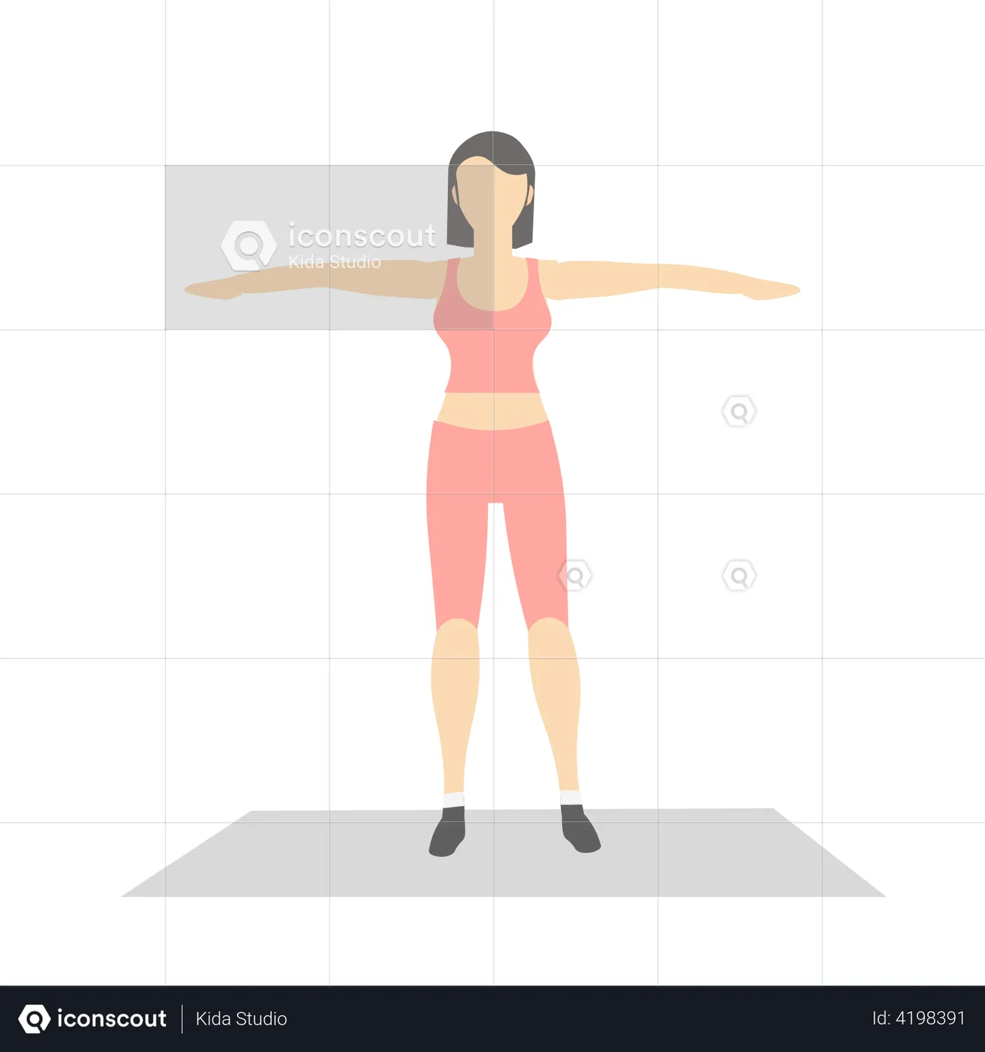  Girl exercising Lottie Animation -  People Lottie Animations | JSON for Lottie, GIF, or static SVG Available