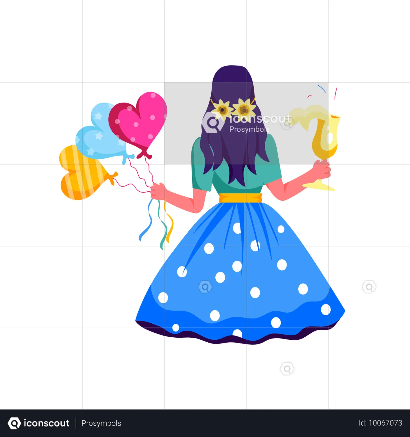 Girl In Birthday Party Animation - Free Download Entertainment ...