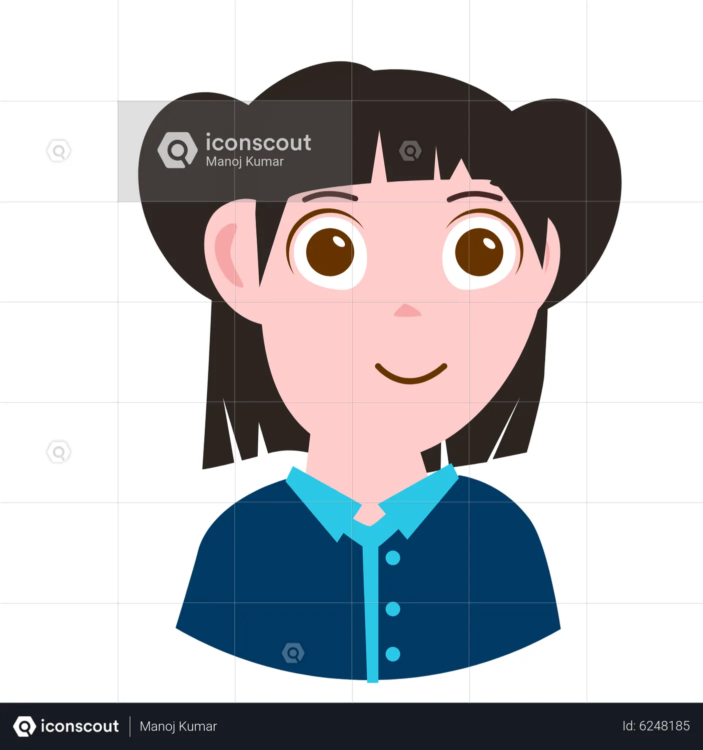 Girl Saying No Animated Icon download in JSON, LOTTIE or MP4 format