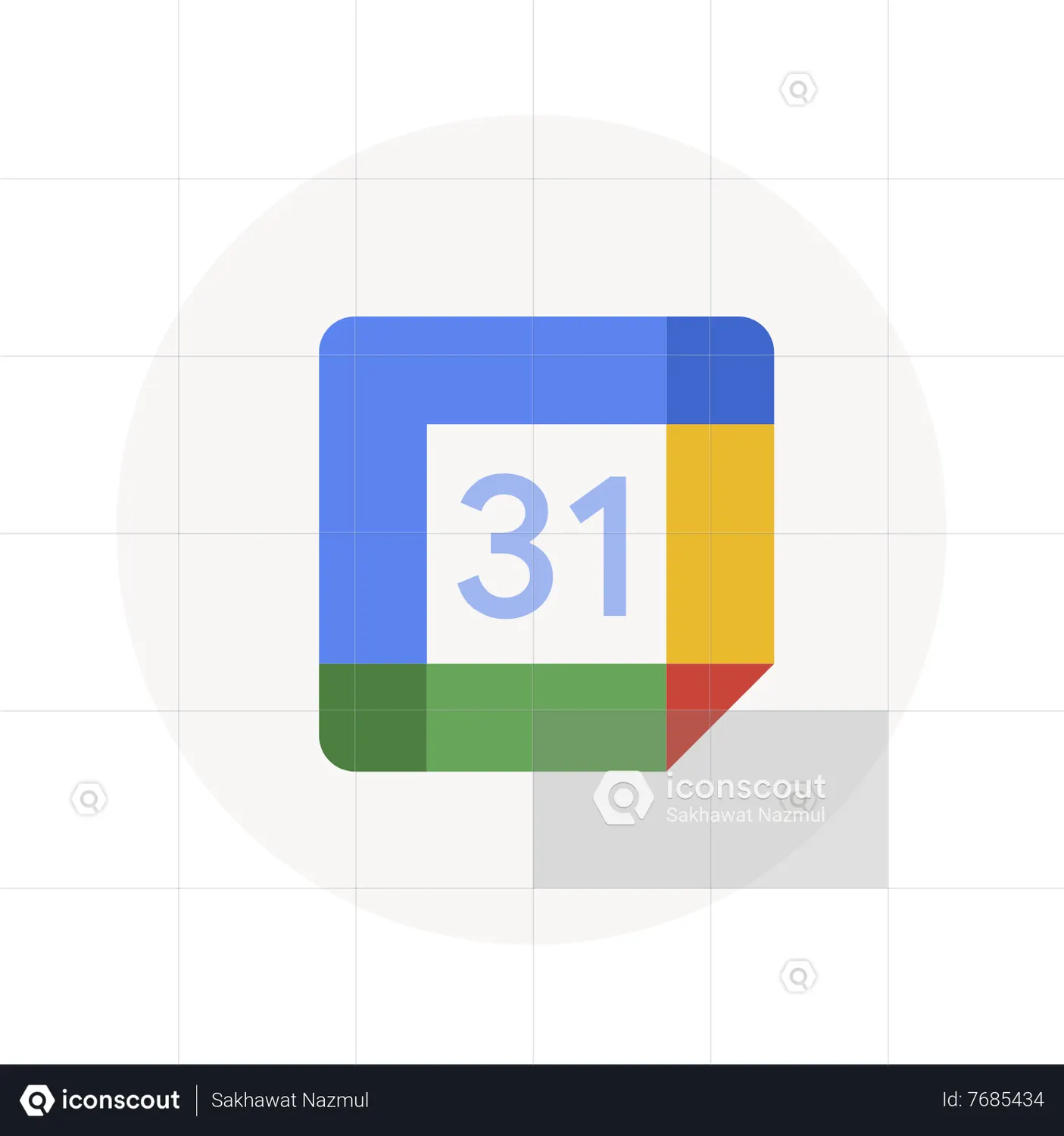 Google Calendar Logo Animated Logo download in JSON, LOTTIE or MP4 format
