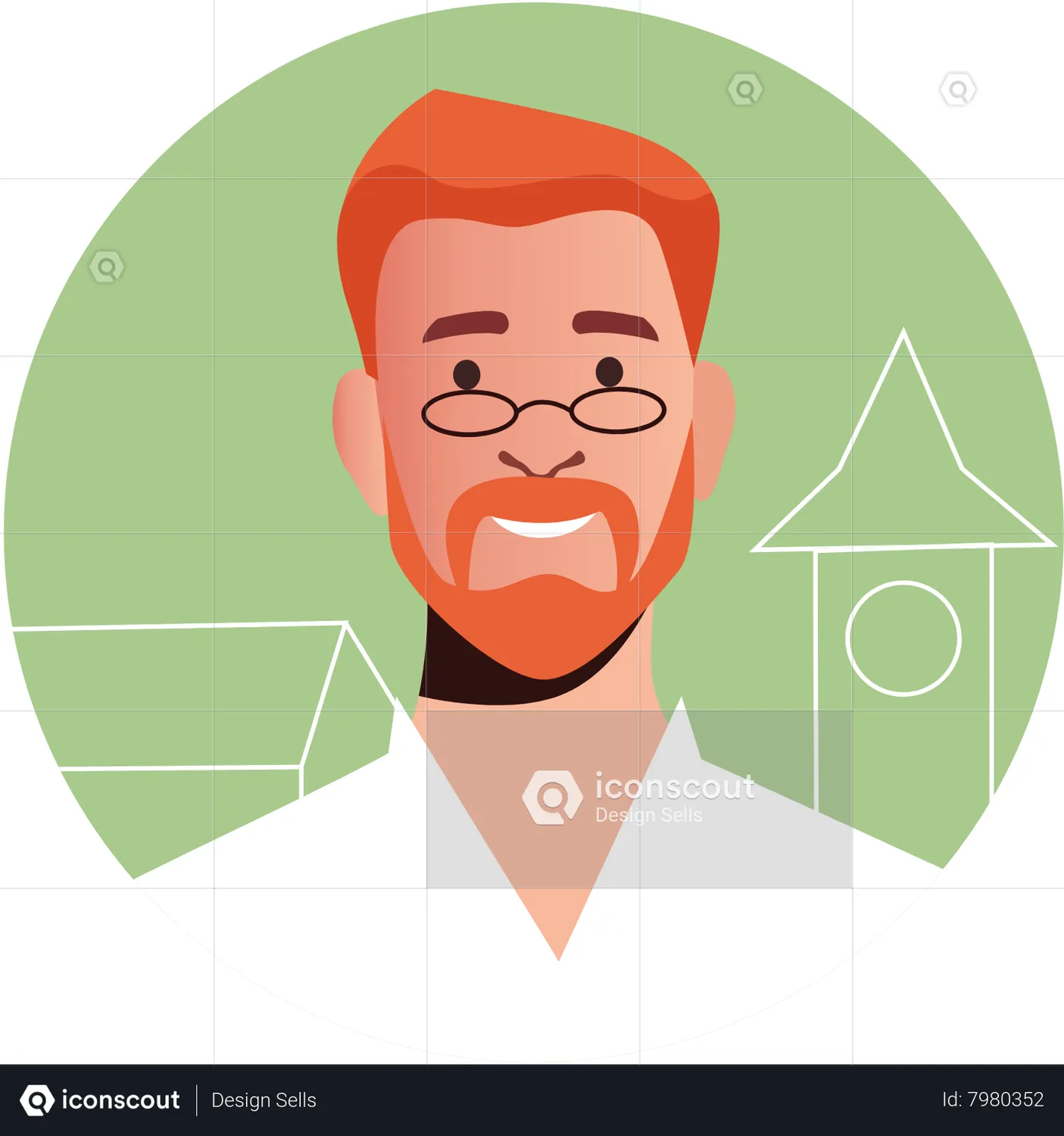 Old Man Avatar Animated Icon download in JSON, LOTTIE or MP4 format