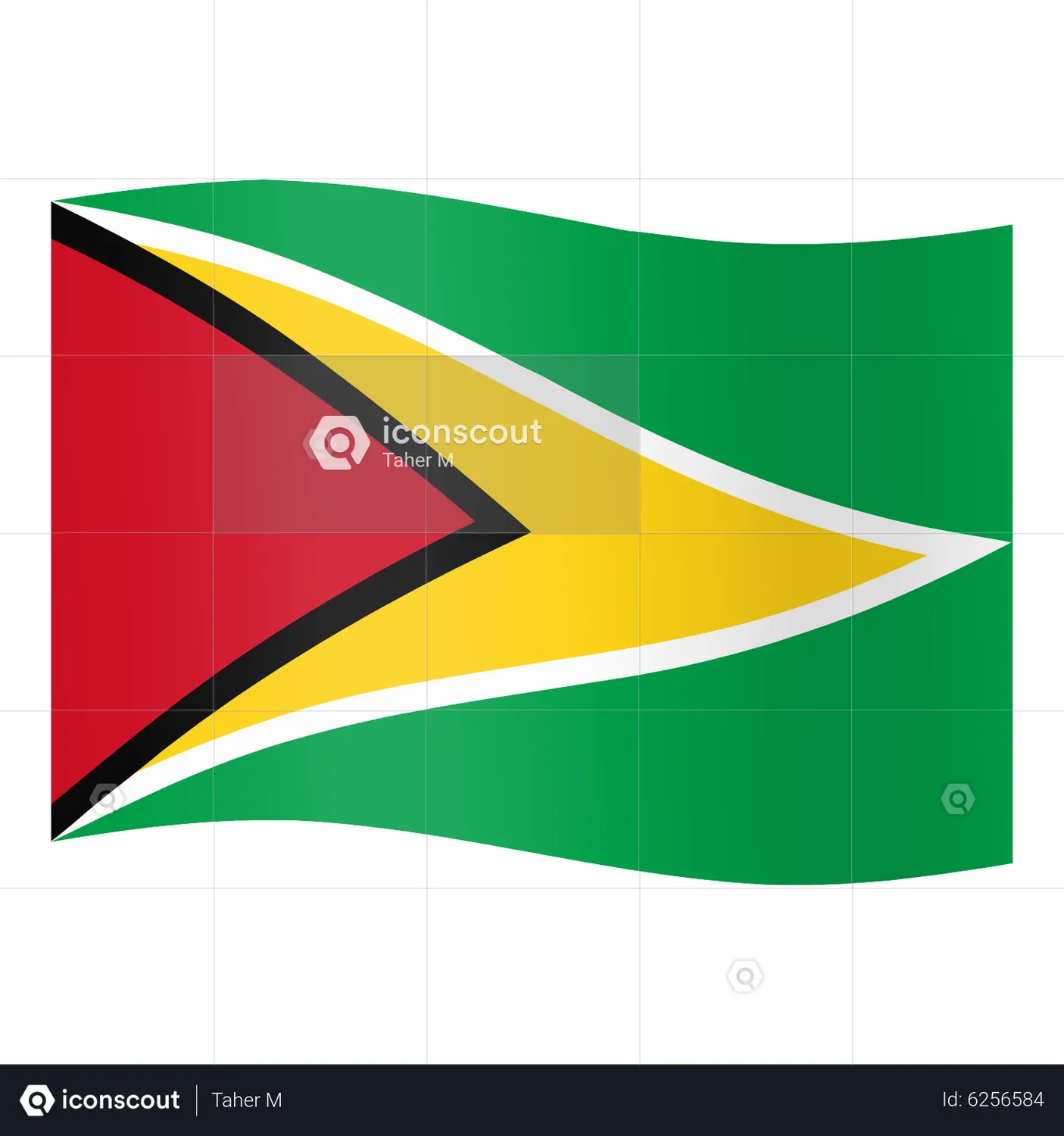 Guyana flag waving Flag Animated Icon download in JSON, LOTTIE or MP4 ...