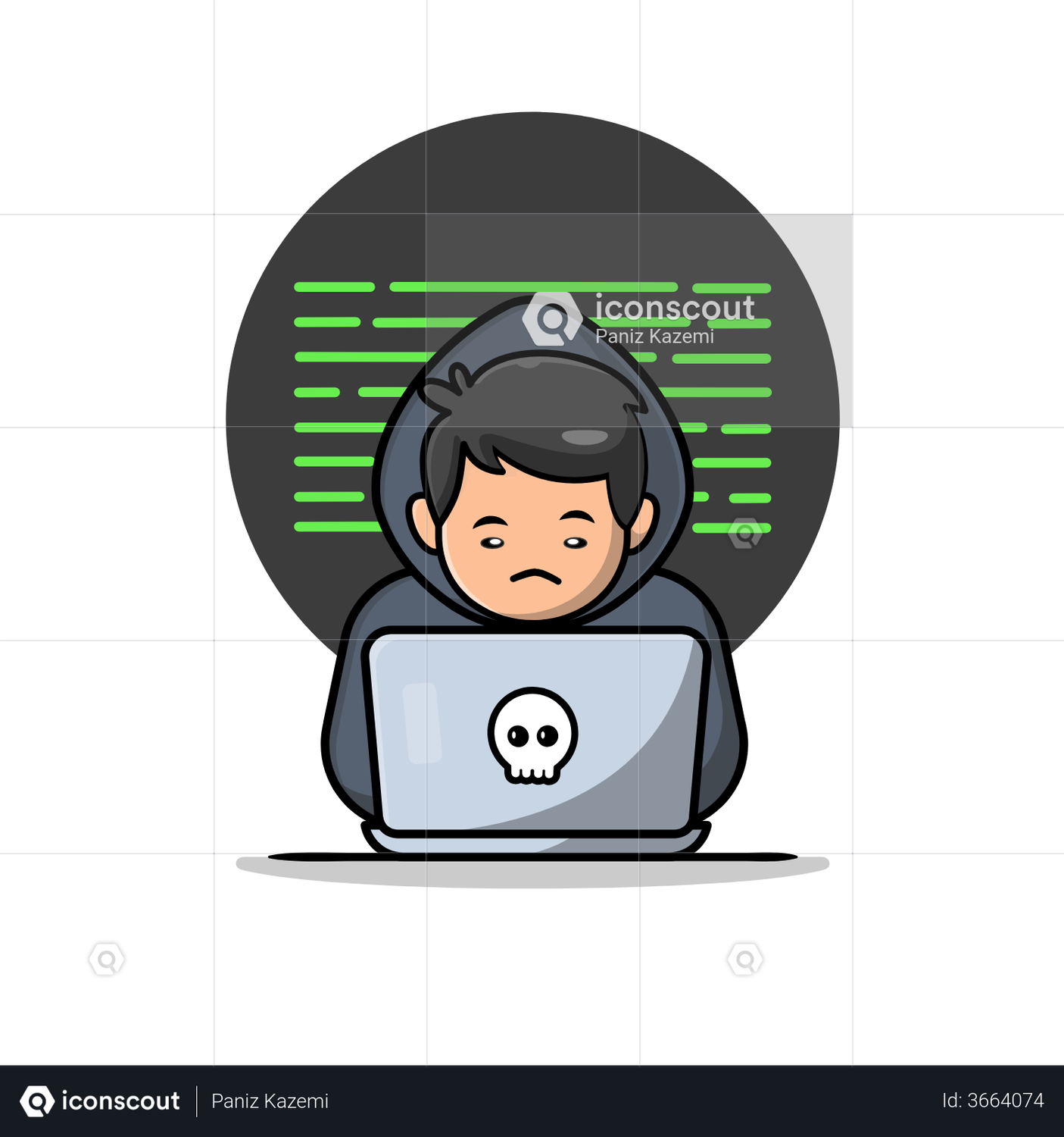 Hacker Thinking about code Animation by Paniz Kazemi | LottieFiles
