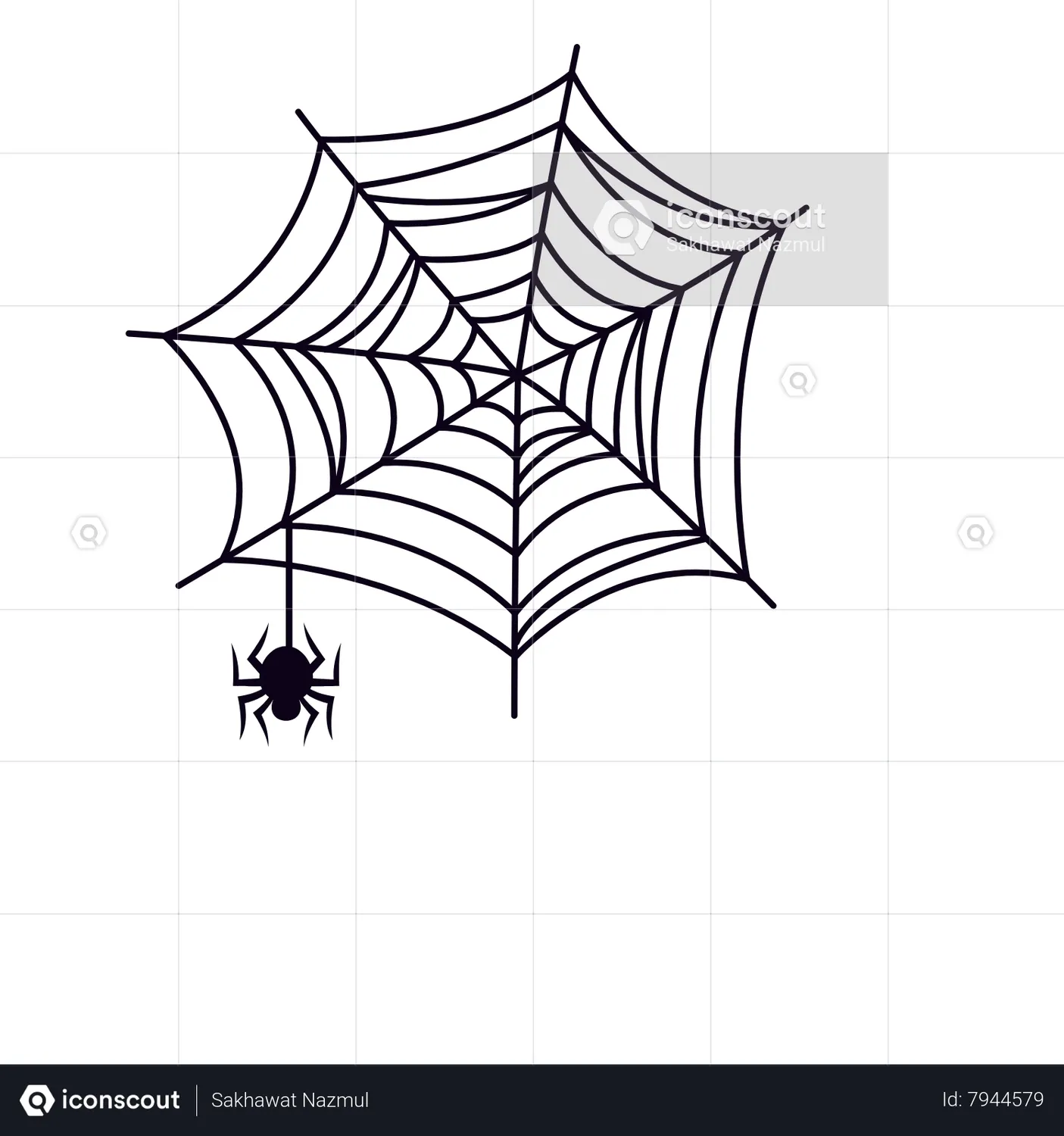 Halloween Spider net Animated Icon download in JSON, LOTTIE or MP4 format