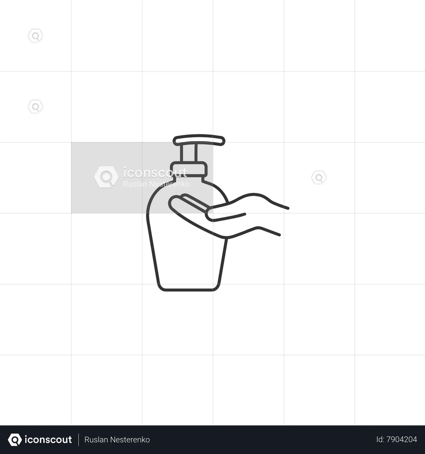Hand with sanitizer Animated Icon download in JSON, LOTTIE or MP4 format