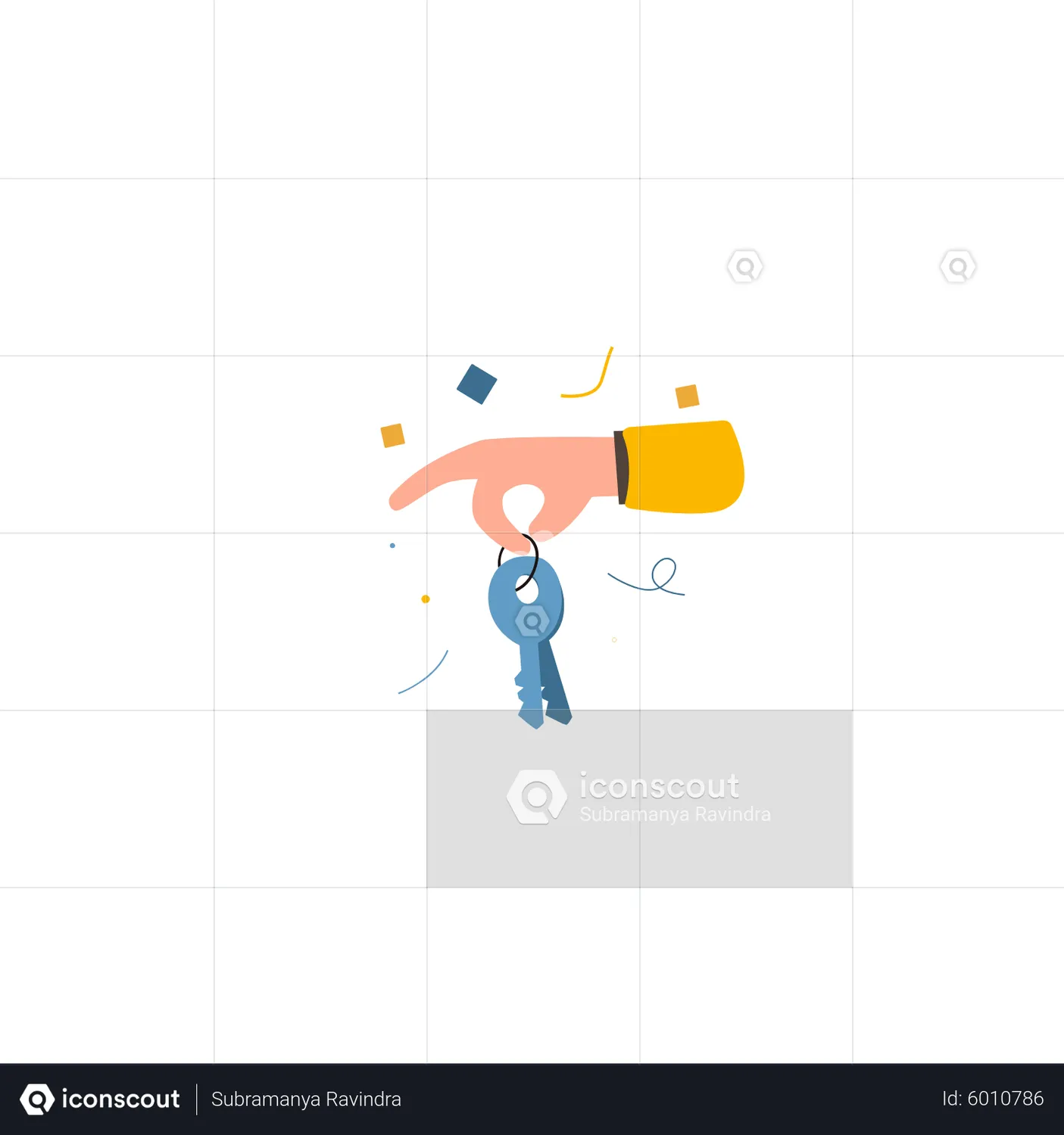 Handover Key Animated Illustration download in JSON, LOTTIE or MP4 format