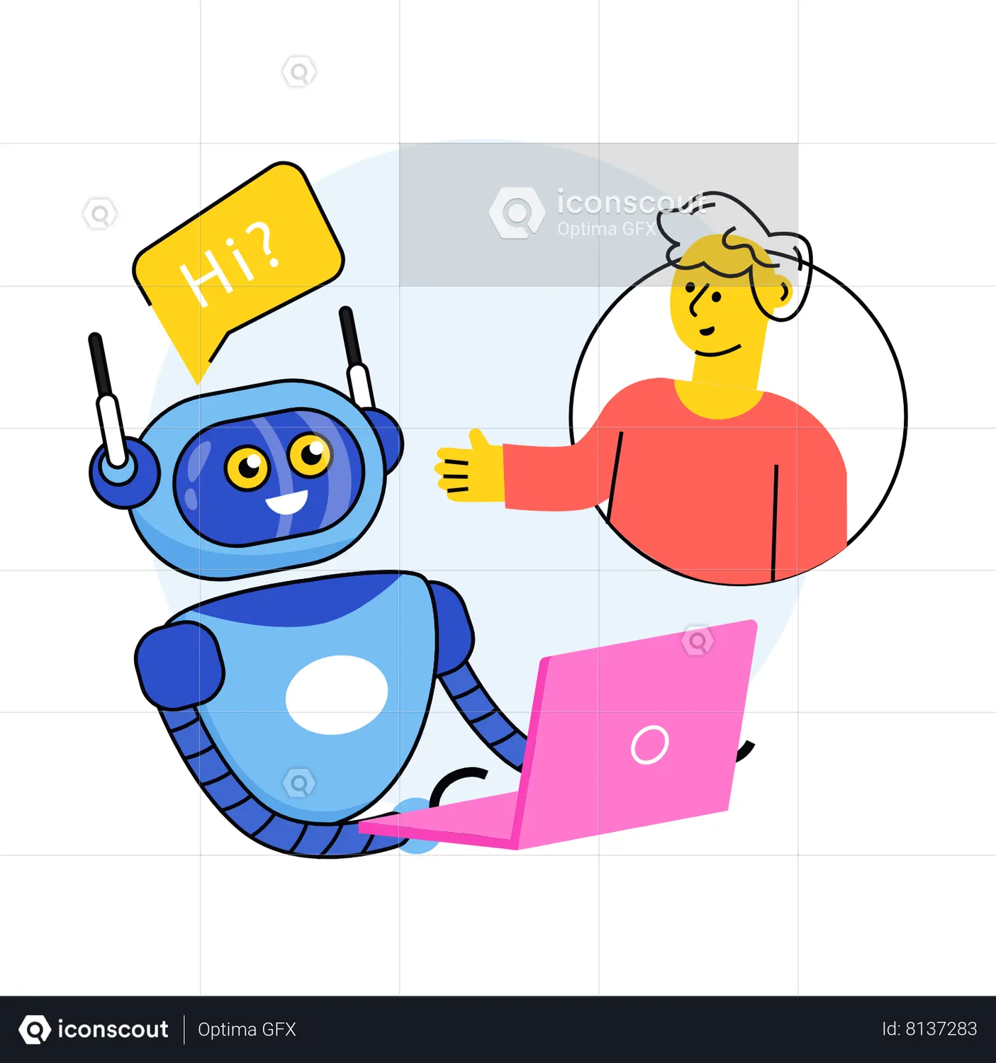 Obtén Hombre Hablando Con Un Ai Chatbot Animation de por descarga ...