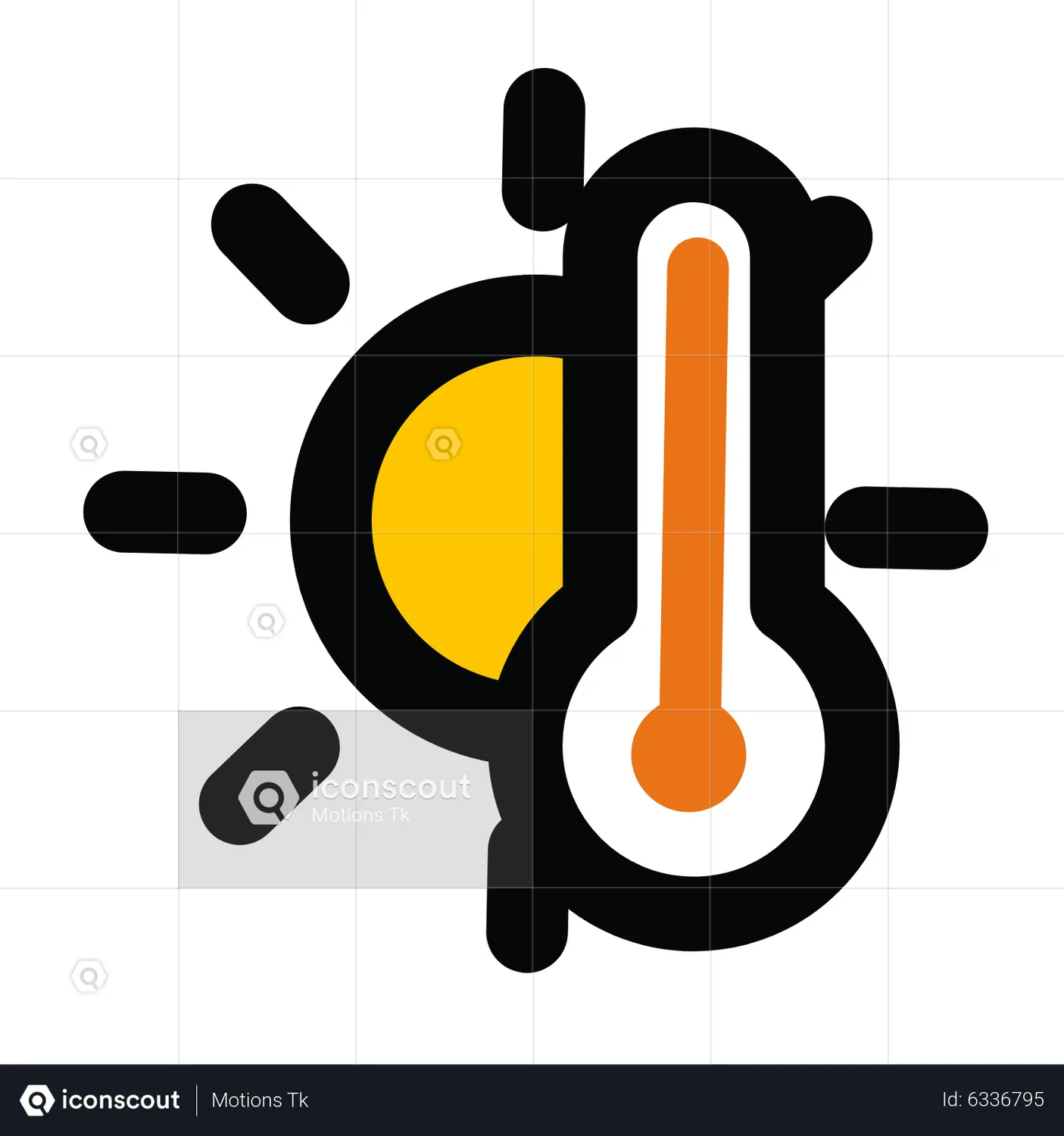 Hot Temperature Animated Icon download in JSON, LOTTIE or MP4 format