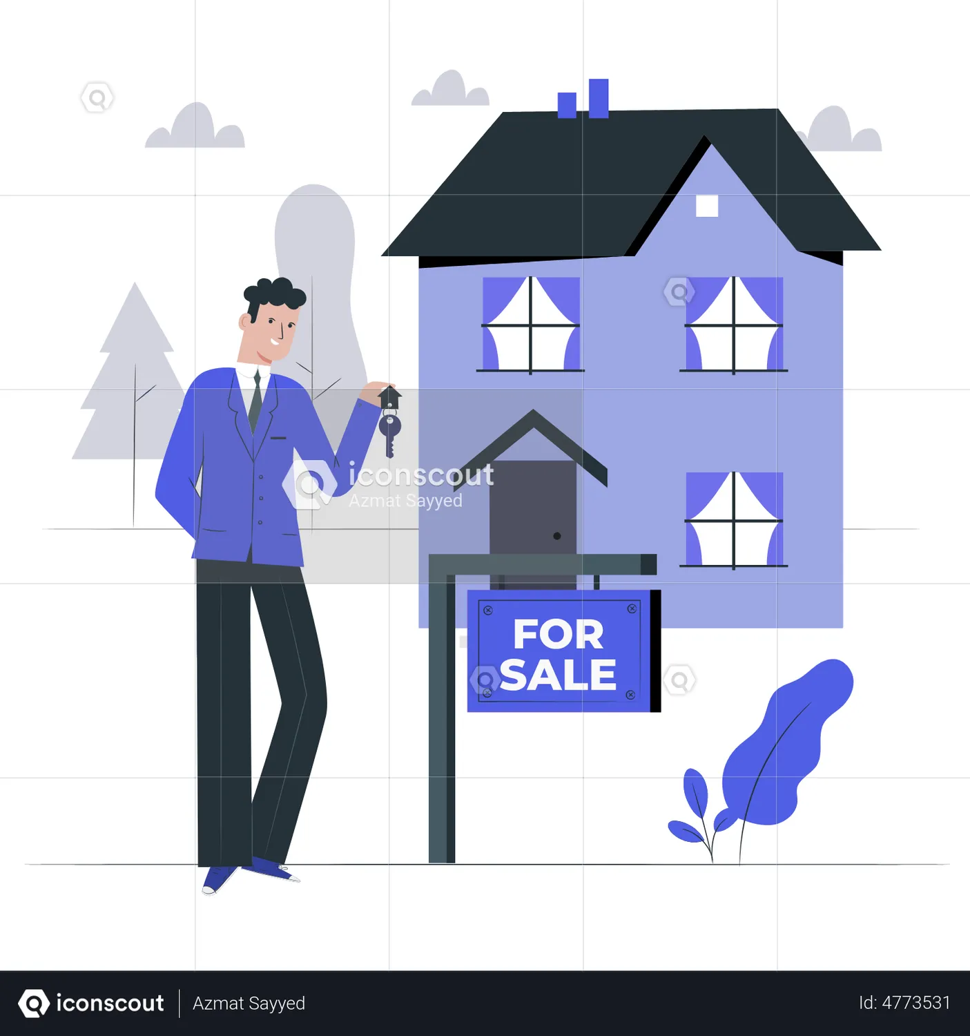 House For sale Animated Icon download in JSON, LOTTIE or MP4 format