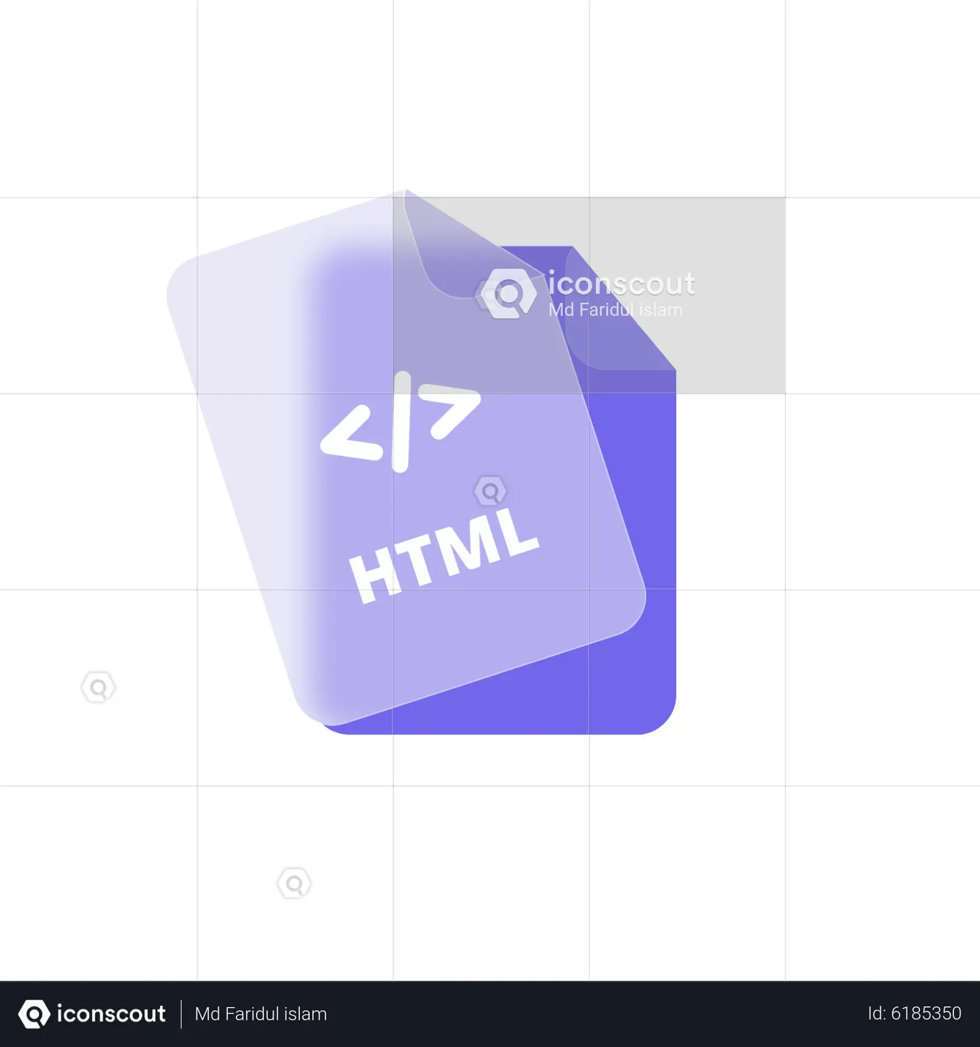 Html File Animated Icon download in JSON, LOTTIE or MP4 format