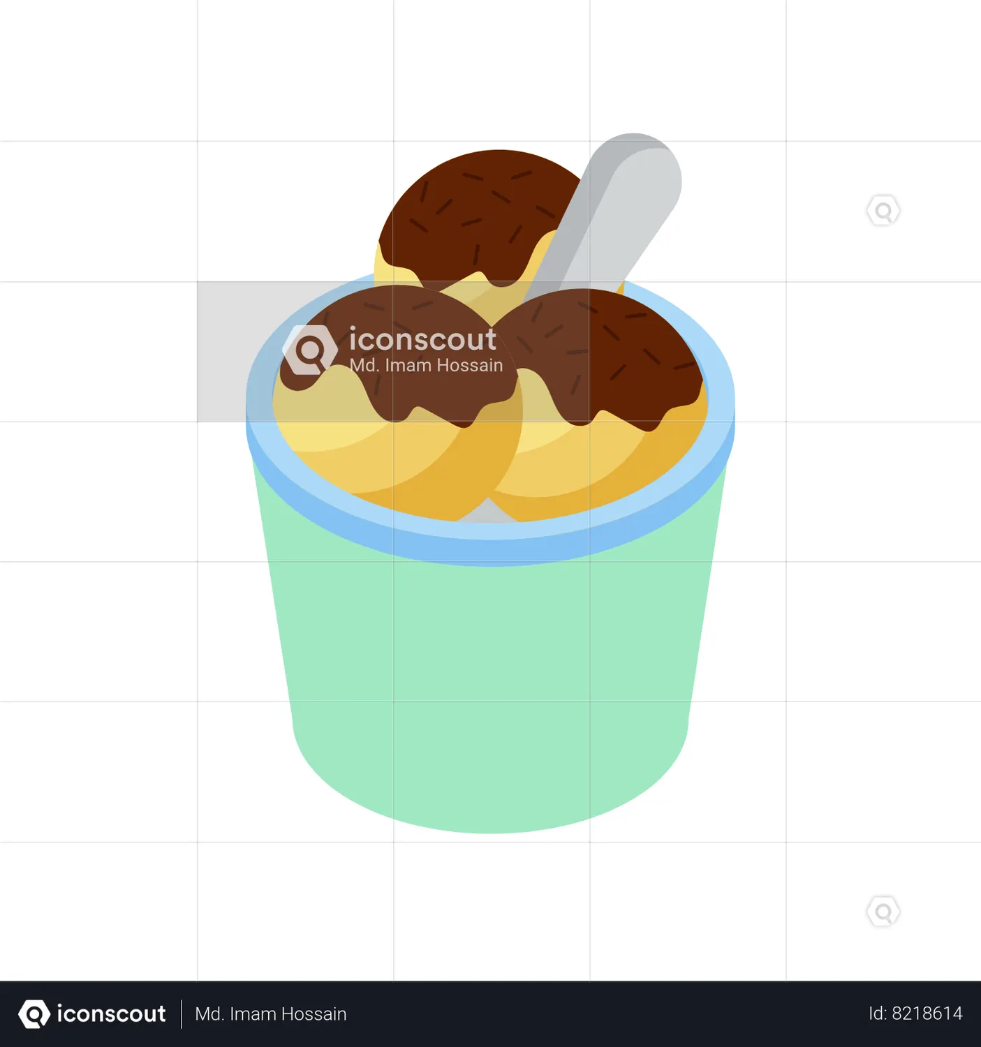 Ice Cream Animated Icon download in JSON, LOTTIE or MP4 format