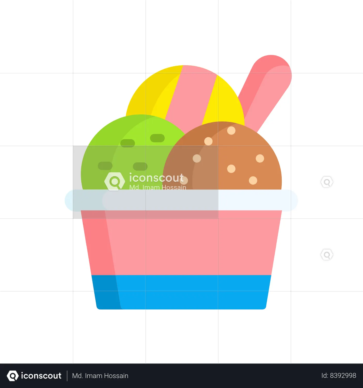 Ice Cream Animated Icon download in JSON, LOTTIE or MP4 format