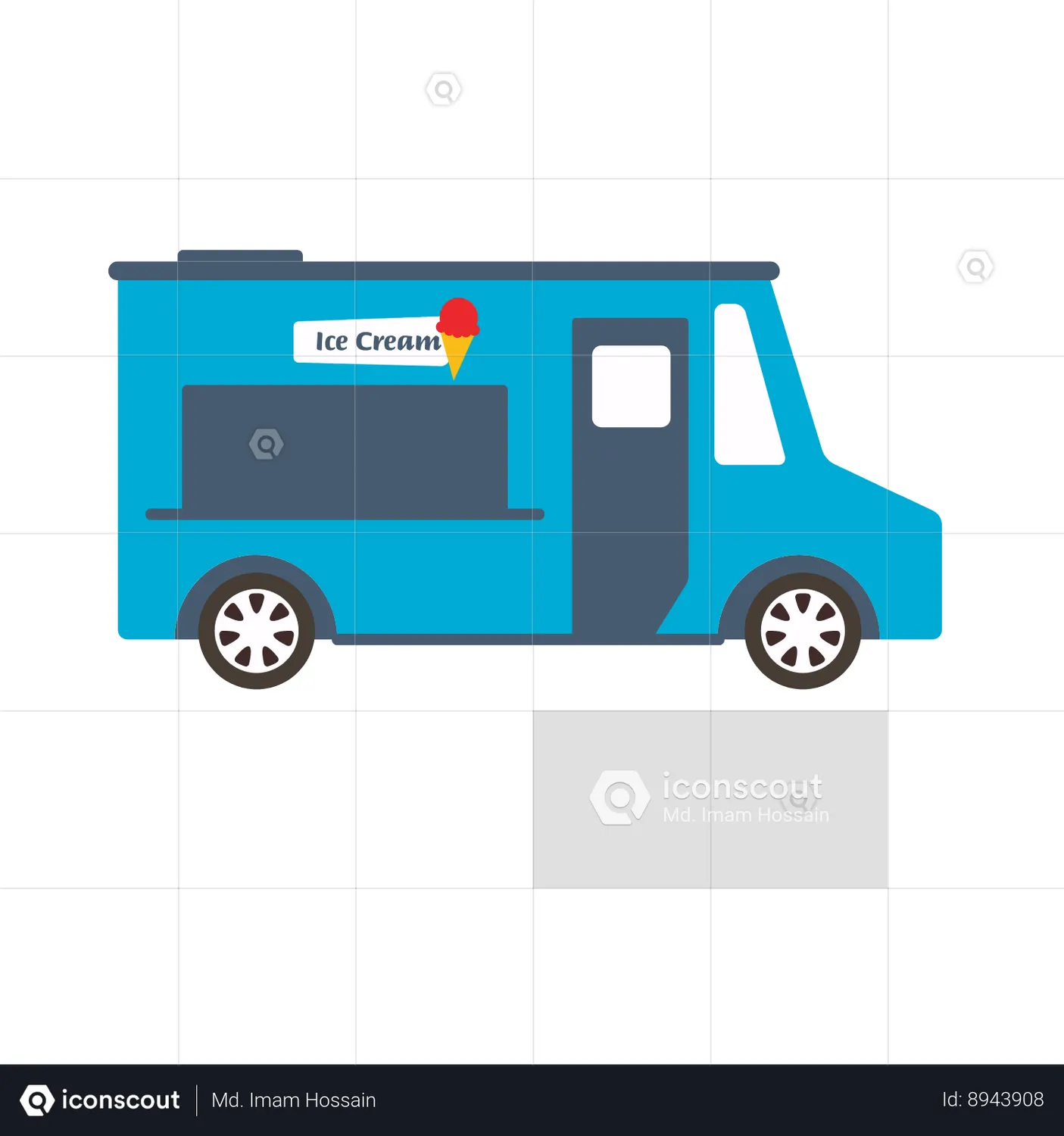 Ice Cream Animated Icon download in JSON, LOTTIE or MP4 format