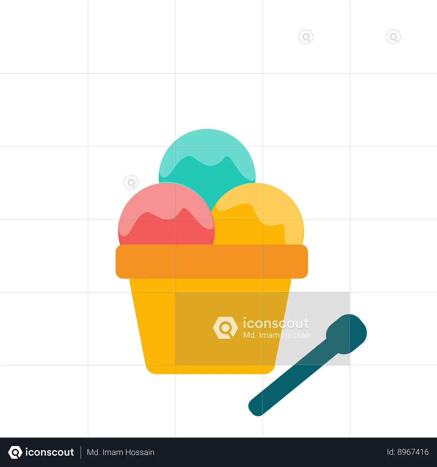 Ice Cream Animated Icon download in JSON, LOTTIE or MP4 format