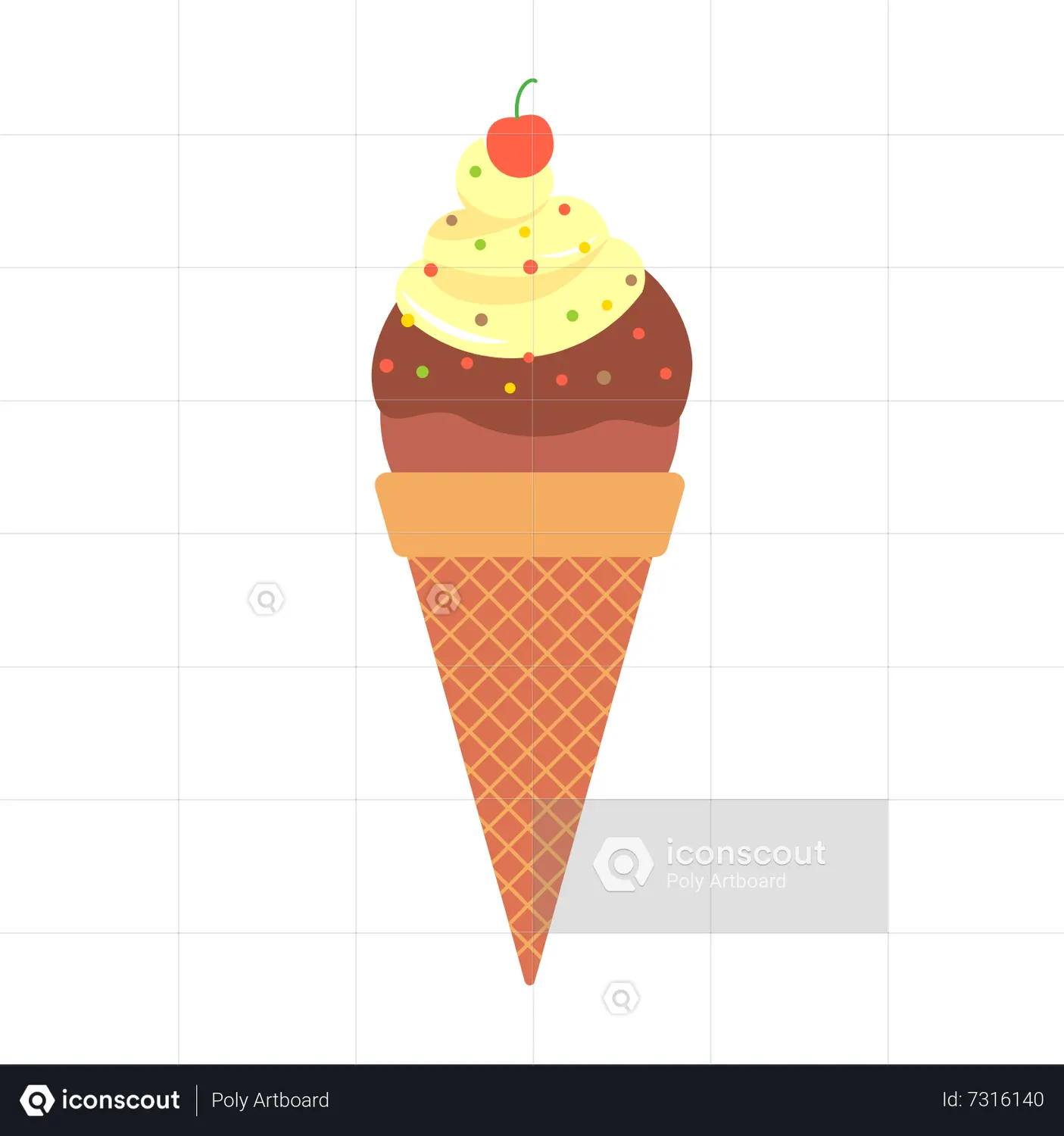 Ice Cream Animated Icon download in JSON, LOTTIE or MP4 format