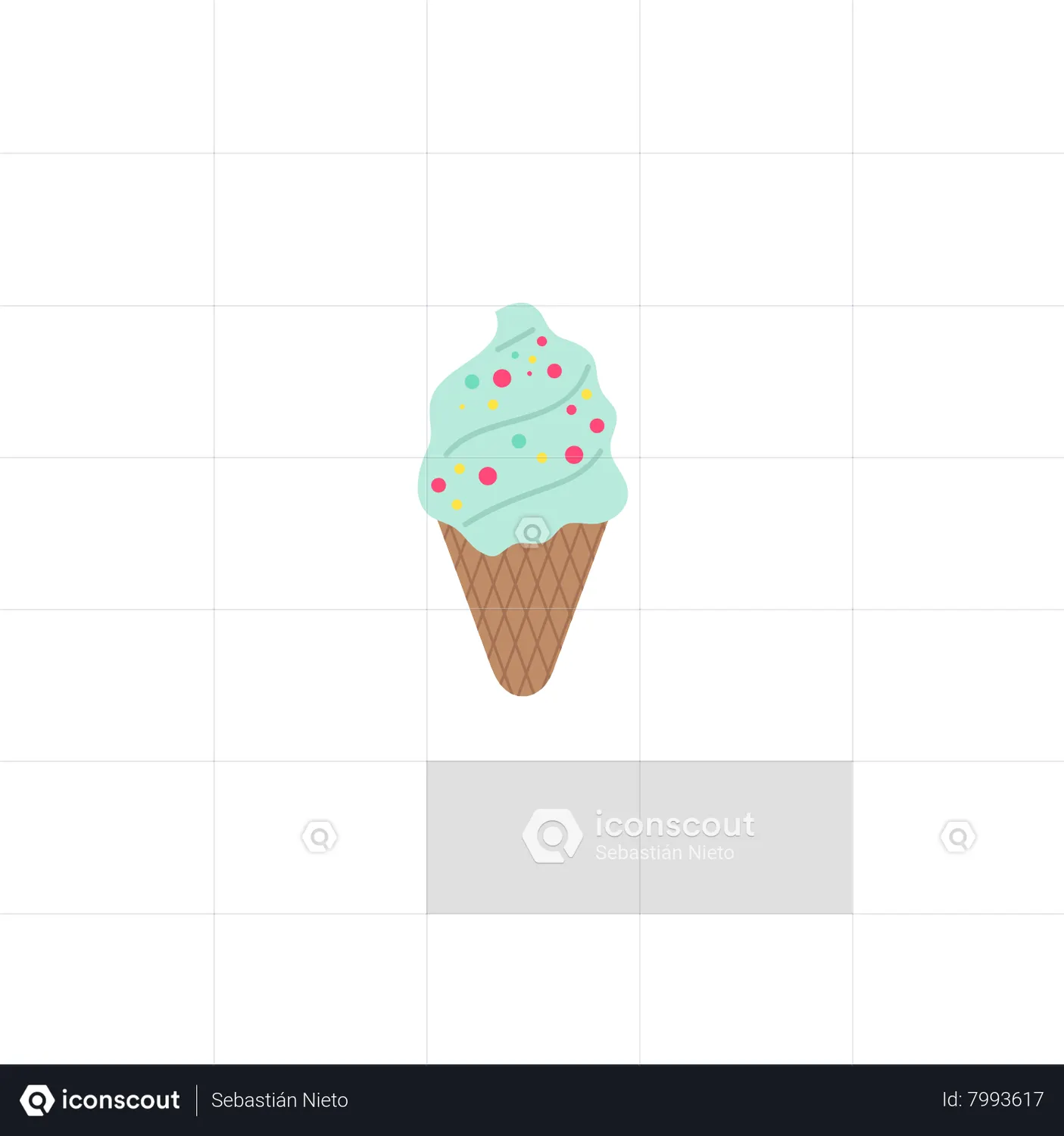 Ice cream Animated Icon download in JSON, LOTTIE or MP4 format