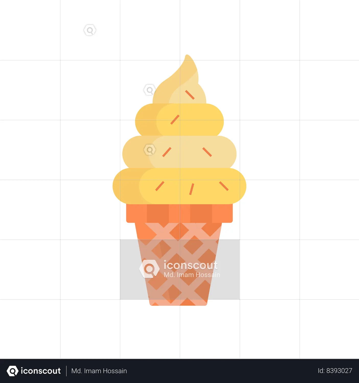 Ice Cream Cone Animated Icon download in JSON, LOTTIE or MP4 format