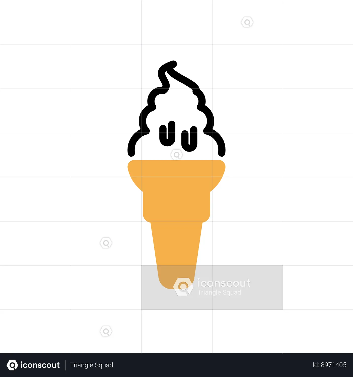 Ice Cream Cone Animated Icon download in JSON, LOTTIE or MP4 format