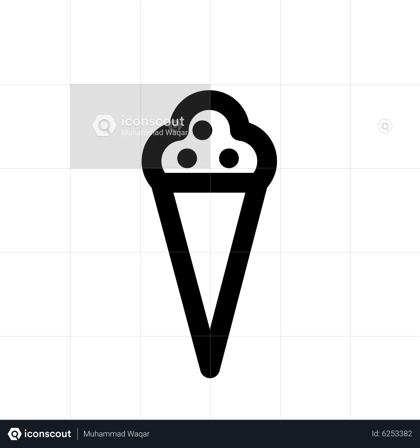 Ice Cream Cone Animated Icon download in JSON, LOTTIE or MP4 format
