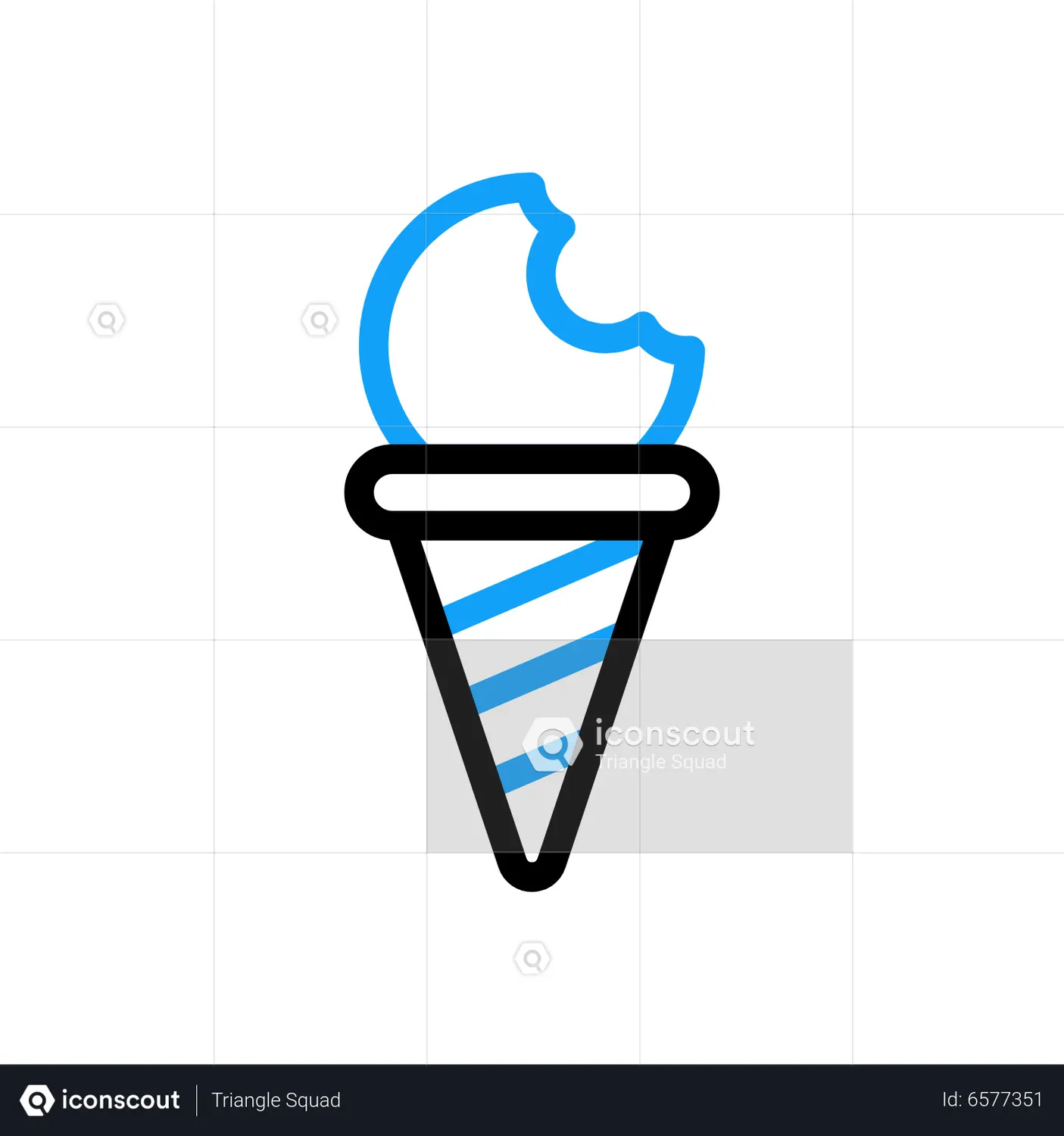 Ice Cream Cone Animated Icon download in JSON, LOTTIE or MP4 format