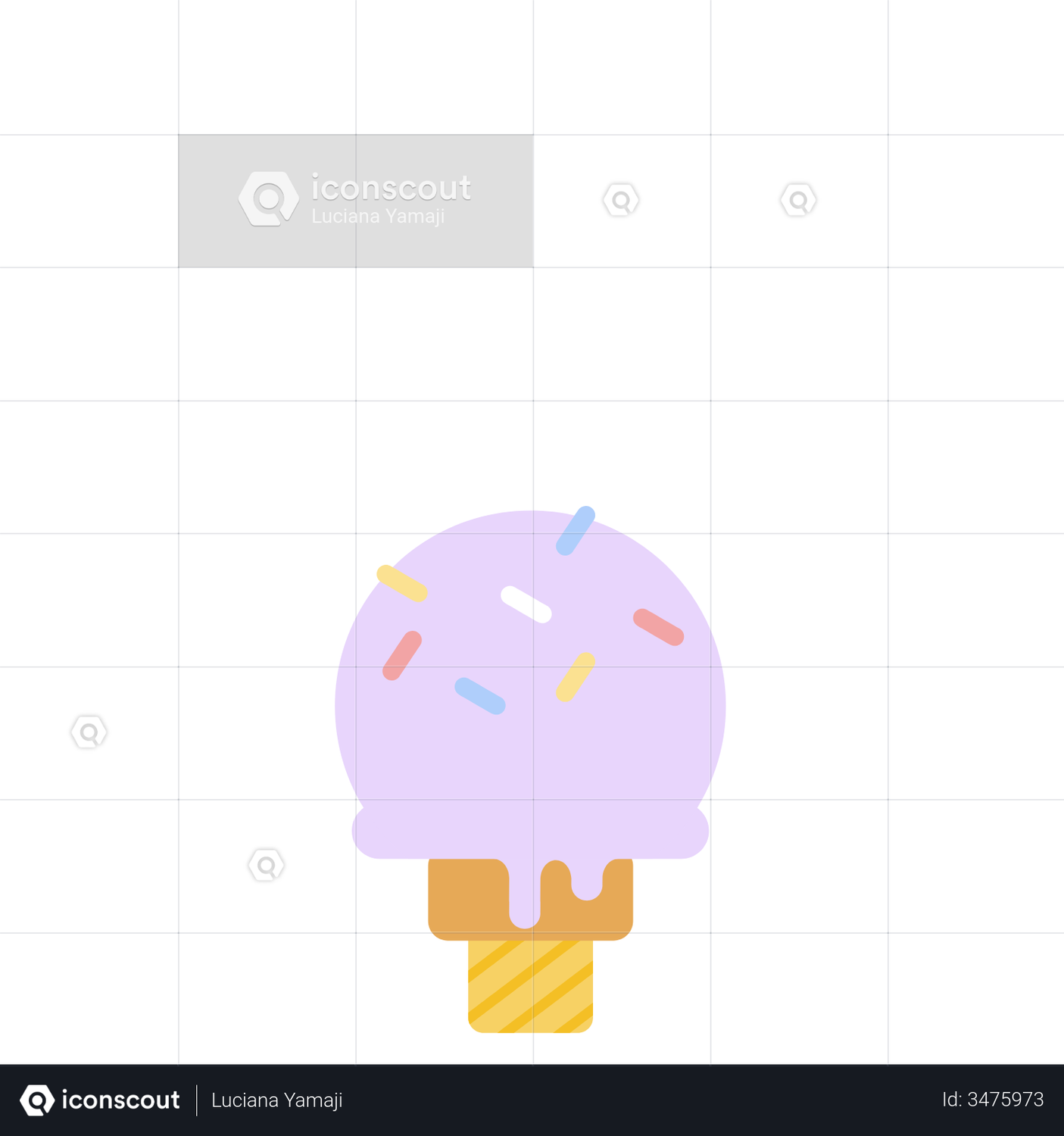 Ice Cream Cone Animation by Luciana Yamaji | LottieFiles