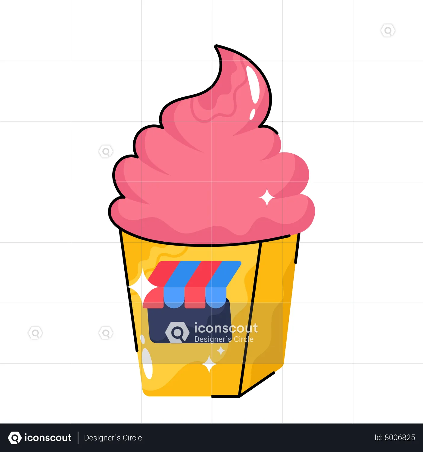 Ice cream stall Animated Icon download in JSON, LOTTIE or MP4 format