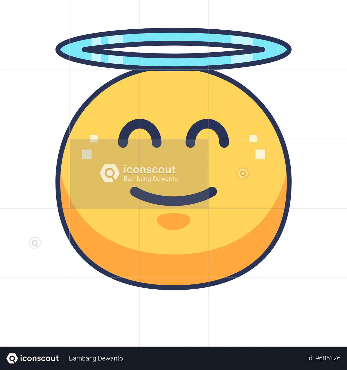 Innocent Emoticon Animated Icon - Free Download Sign & Symbols Animated ...