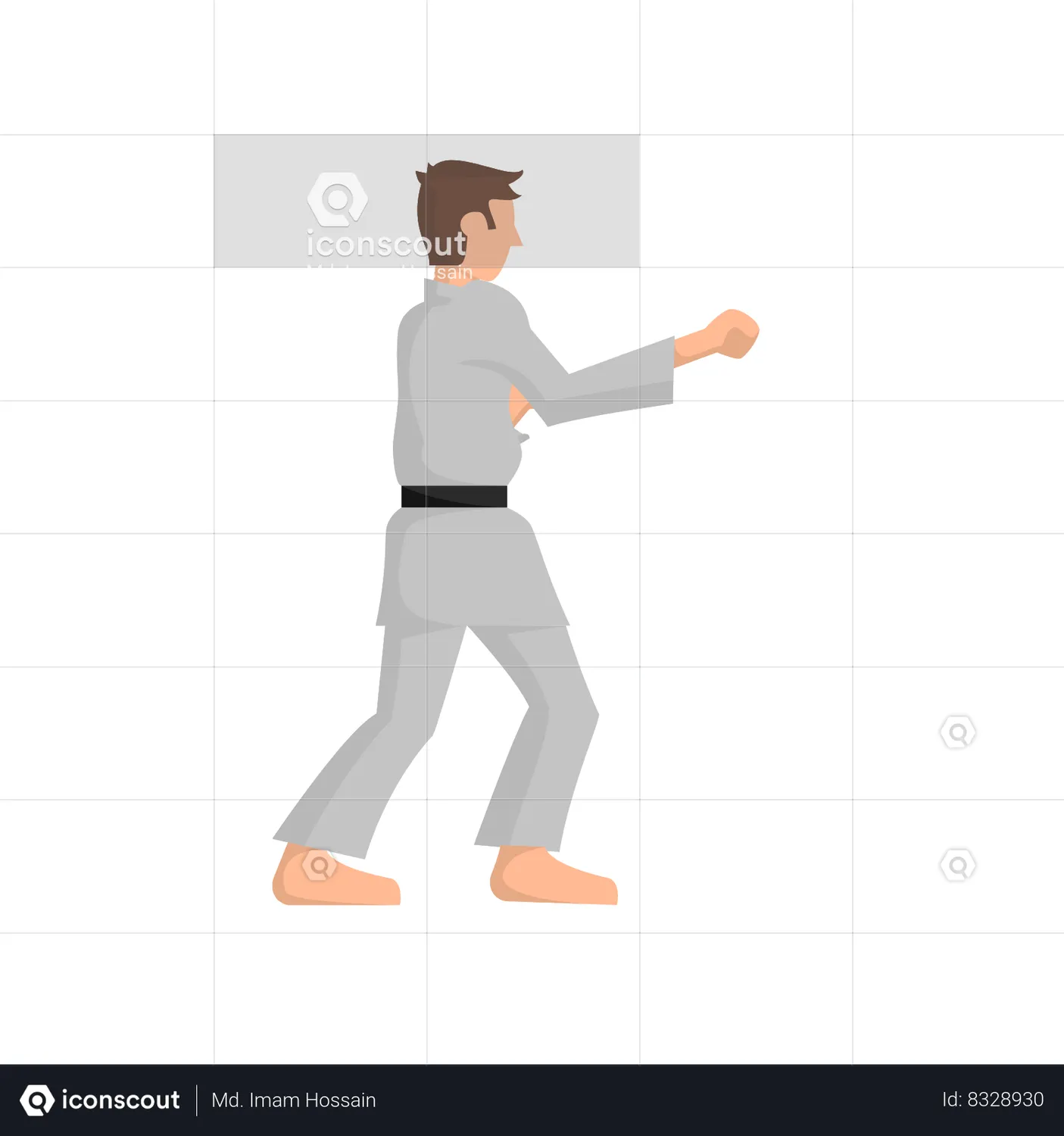 Karate Animated Icon download in JSON, LOTTIE or MP4 format