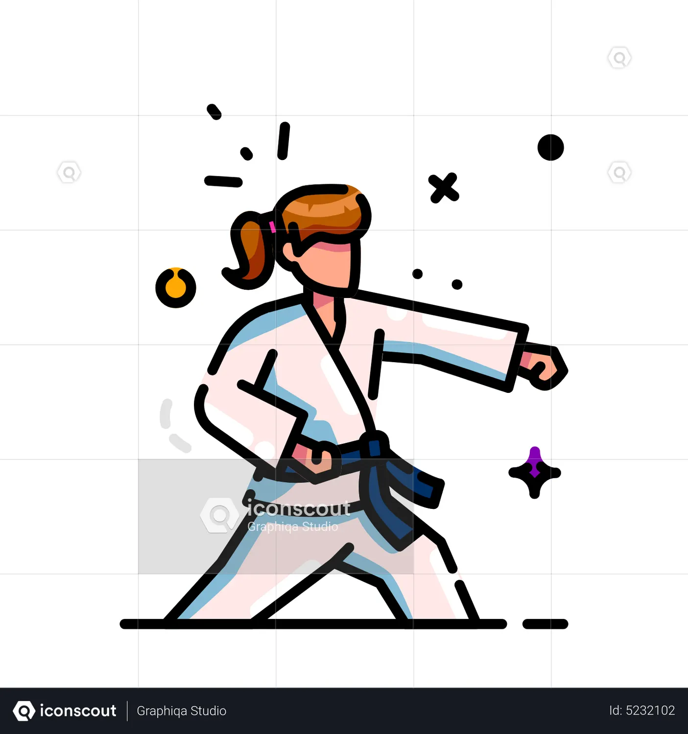 Karate Animated Icon download in JSON, LOTTIE or MP4 format