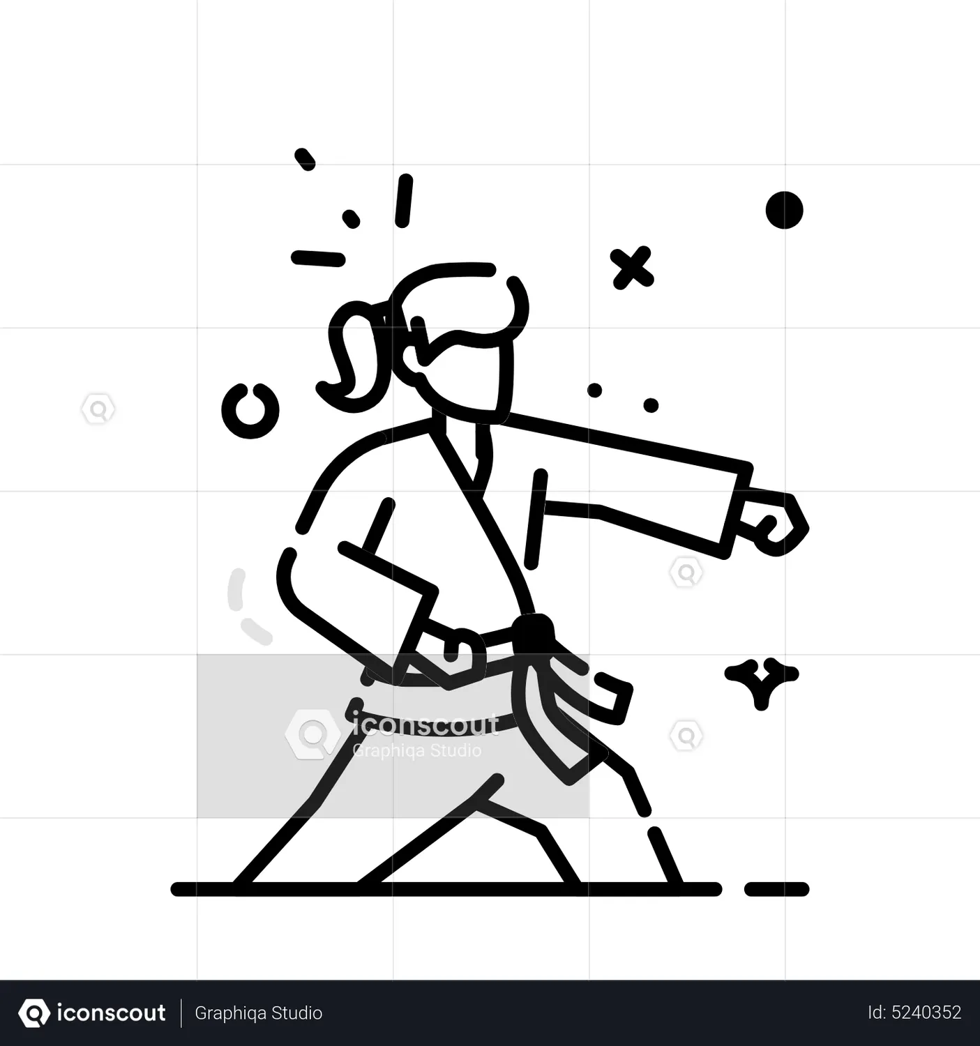 Karate Animated Icon download in JSON, LOTTIE or MP4 format