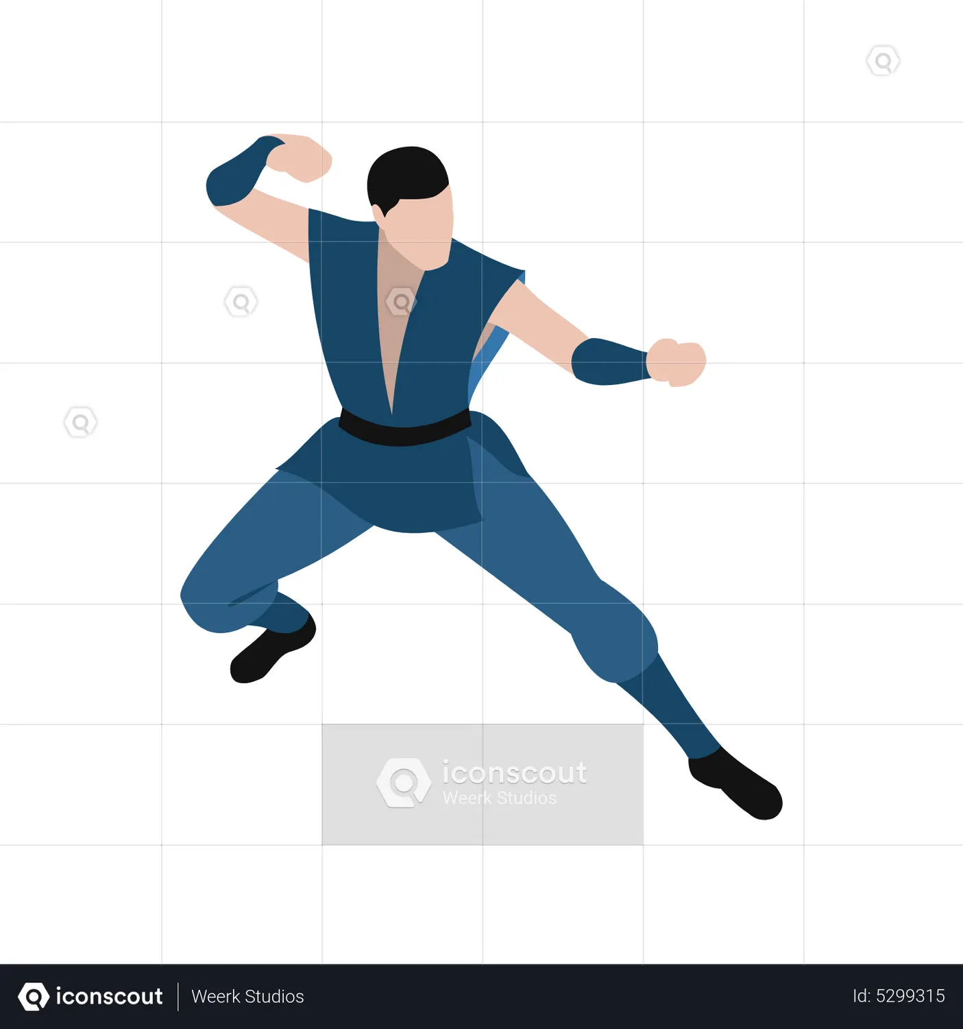 Karate Animated Icon download in JSON, LOTTIE or MP4 format