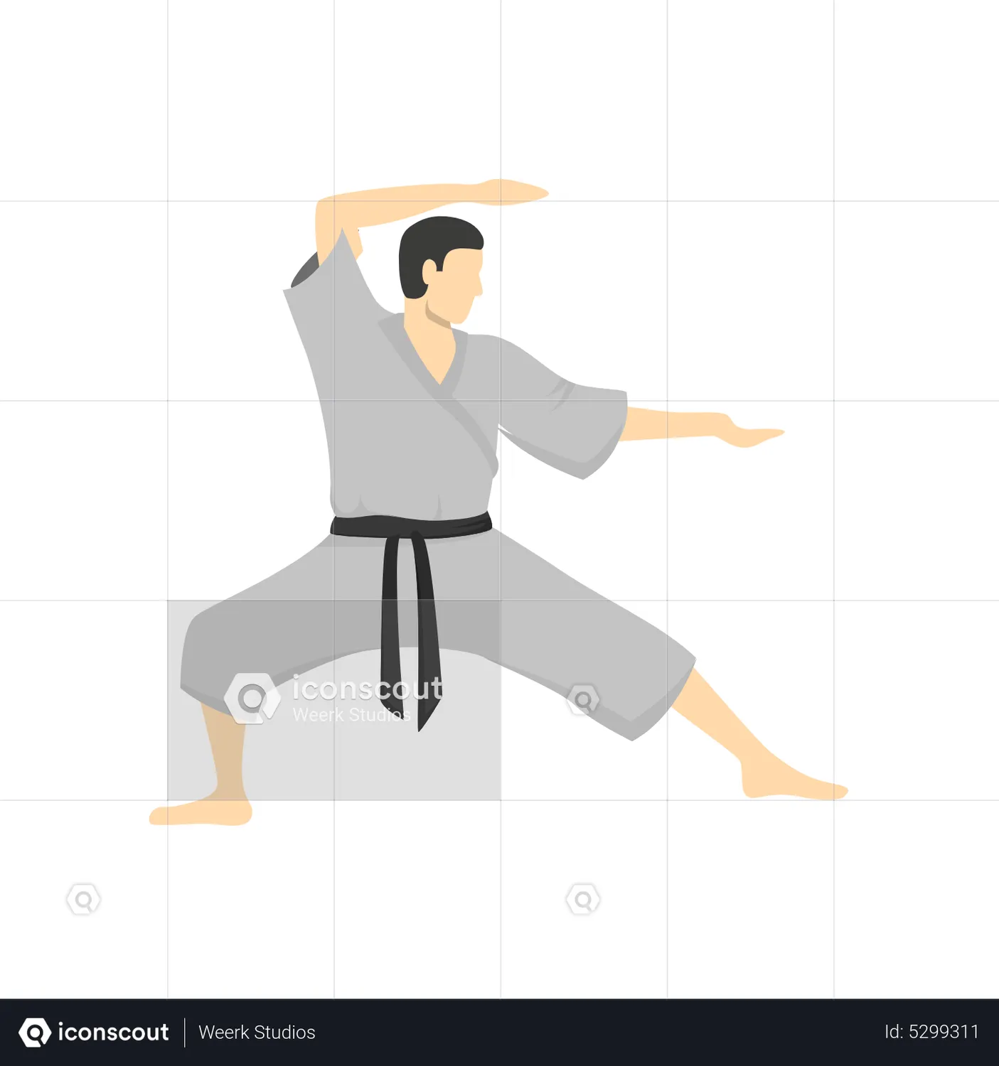 Karate Form Animated Icon download in JSON, LOTTIE or MP4 format