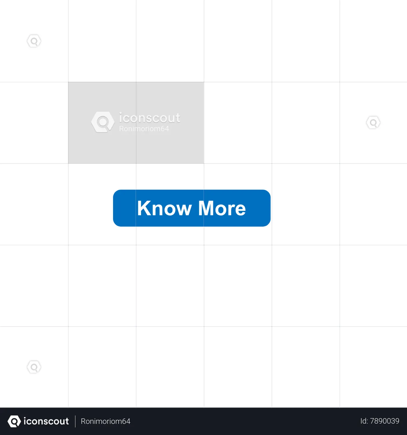 Know More Button Animated Icon download in JSON, LOTTIE or MP4 format